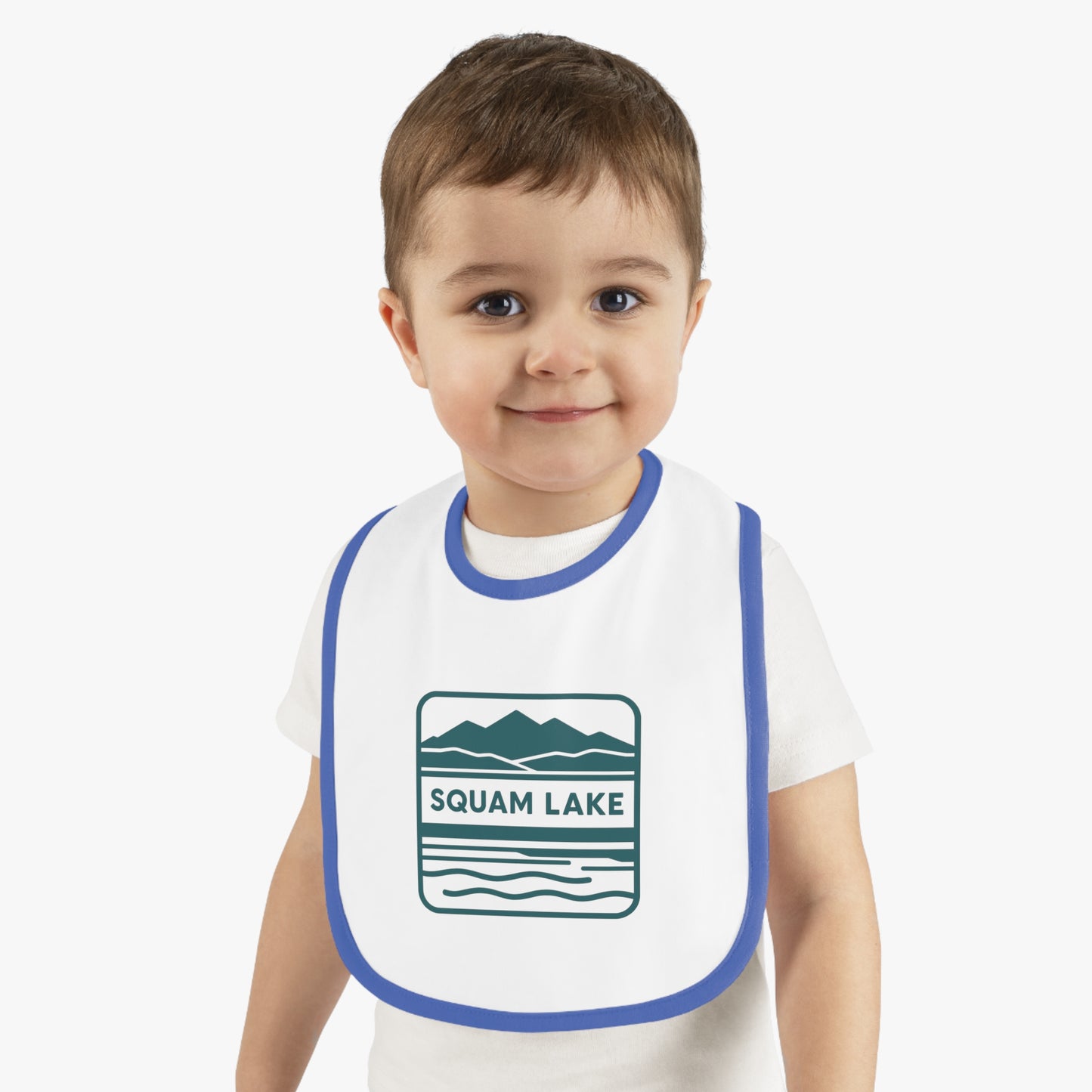 Squam Lake Baby Contrast Trim Jersey Bib