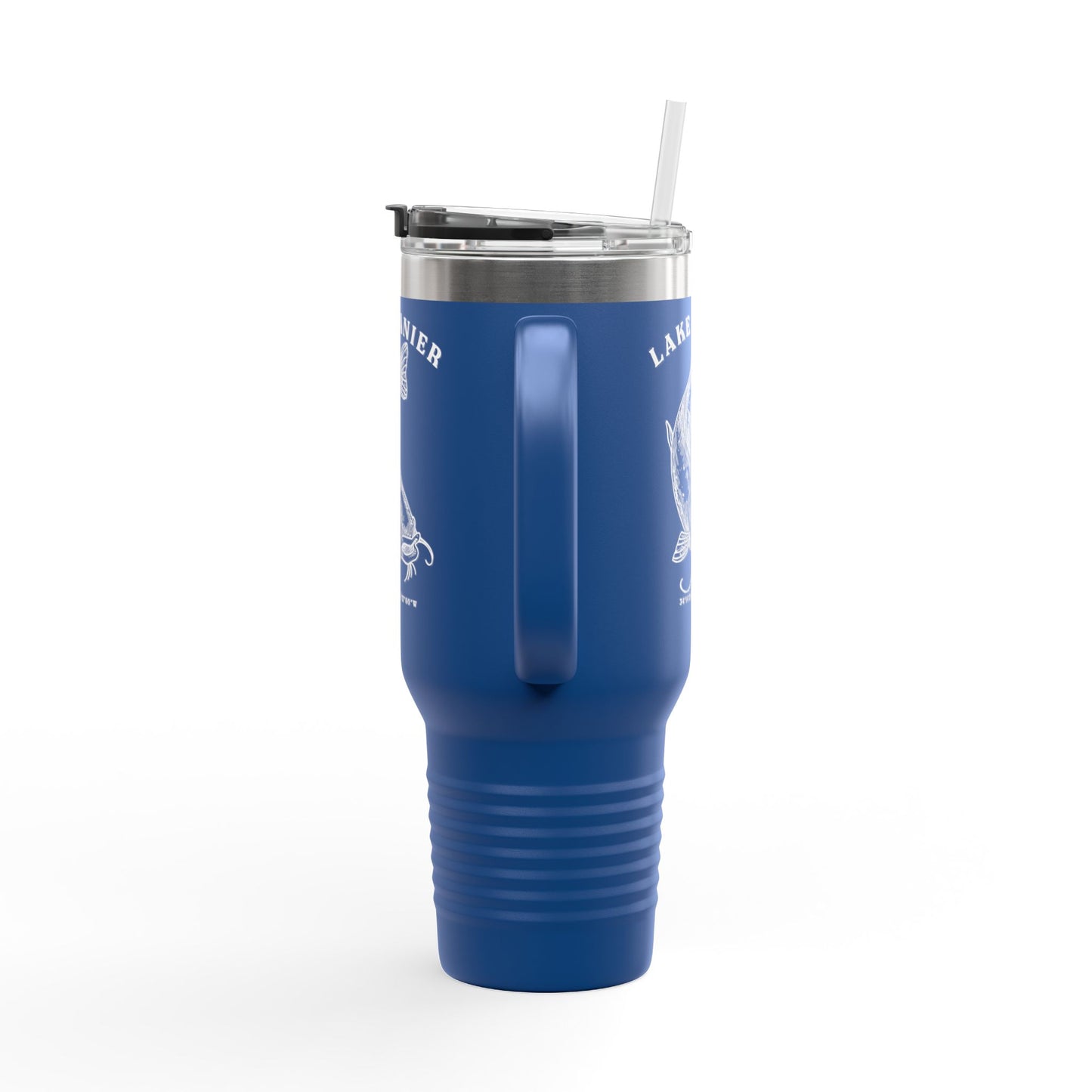 Lake Lanier Insulated Travel Mug, Summer Adventure Cup, Outdoor Coffee Tumbler, Fishing Gift, 40oz Drinkware