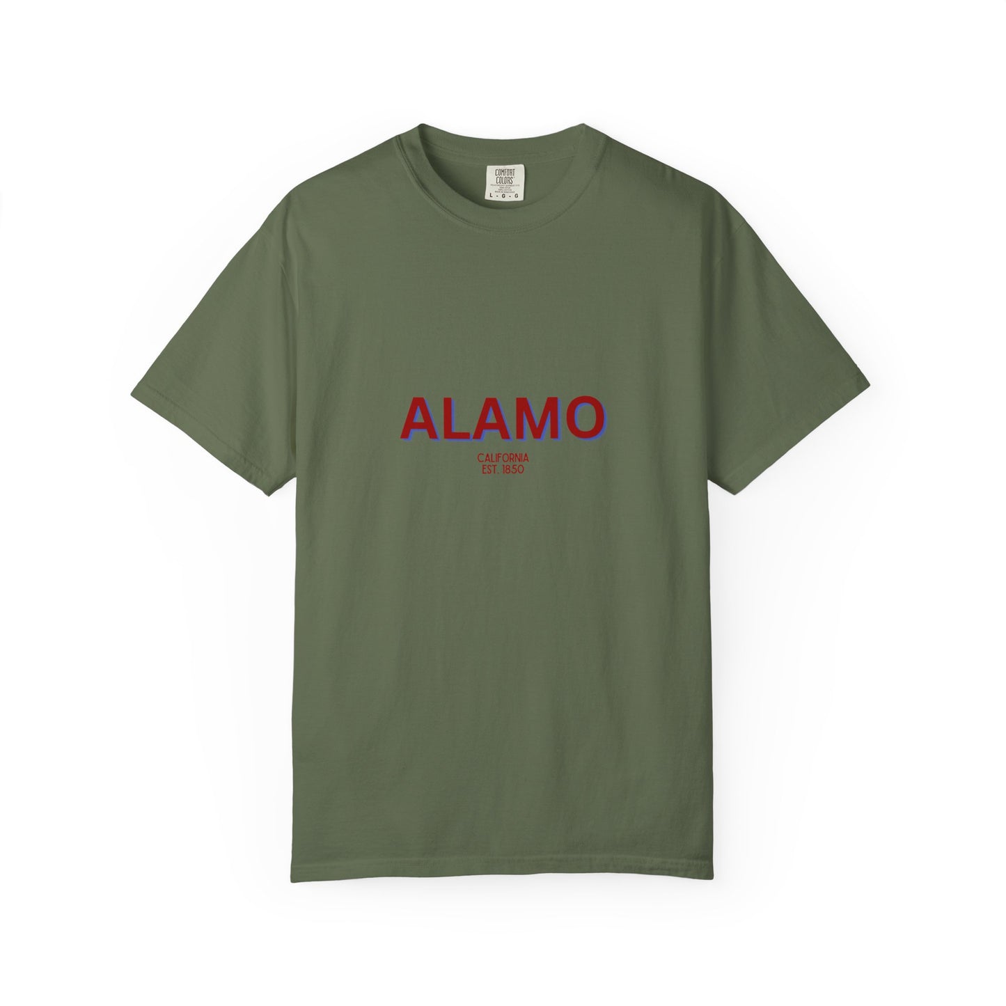Alamo Garment-Dyed Unisex T-Shirt, Casual Tee, Vintage Style Shirt, Everyday Wear, Birthday Gift, Unique Apparel