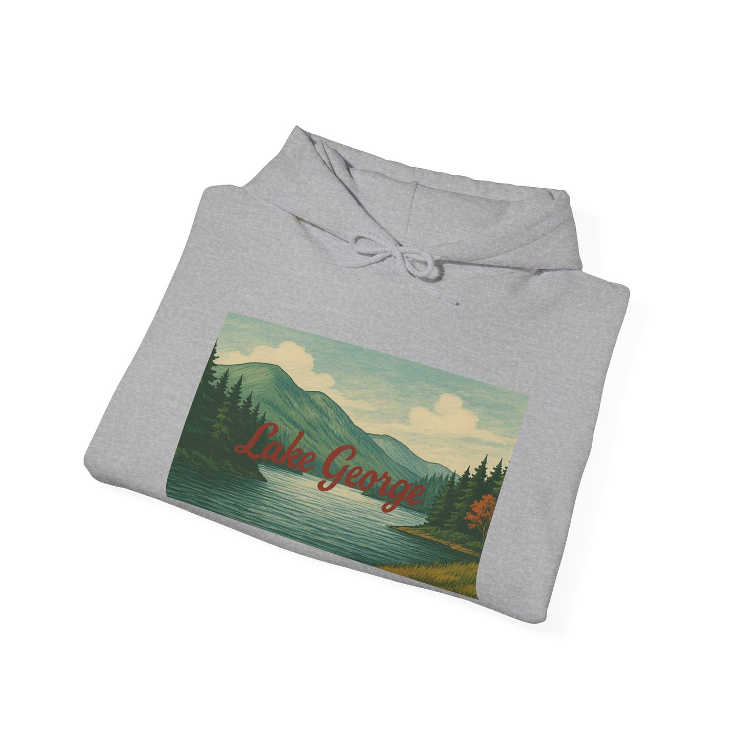 Lake George Hoodie, Cozy Casual Wear, Unisex Sweatshirt, Lake Lover Gift, Outdoor Adventure Apparel, Summer Retreat Fashion