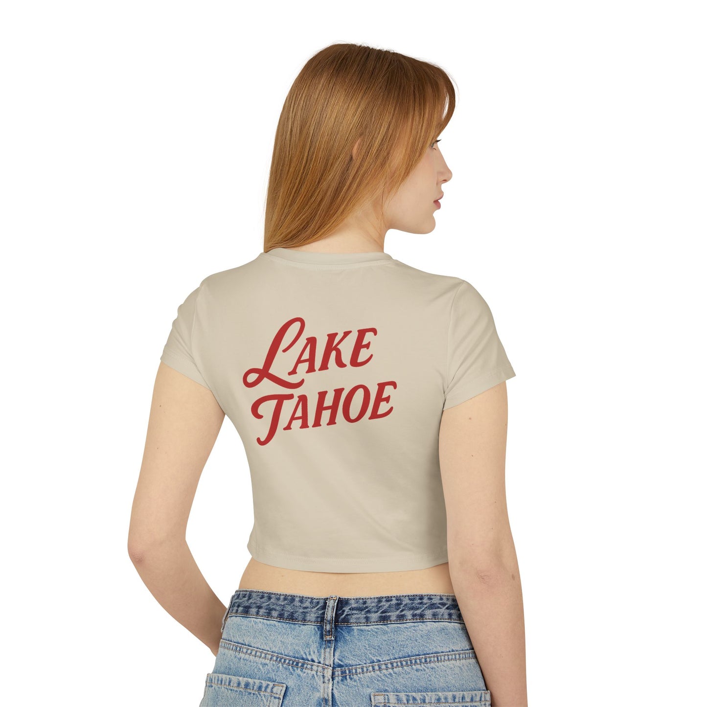 Lake Tahoe Women's Baby Tee - Vintage Style, Lake Lover Shirt, Summer Outfit, Nature Lover Gift, Travel-Inspired Top