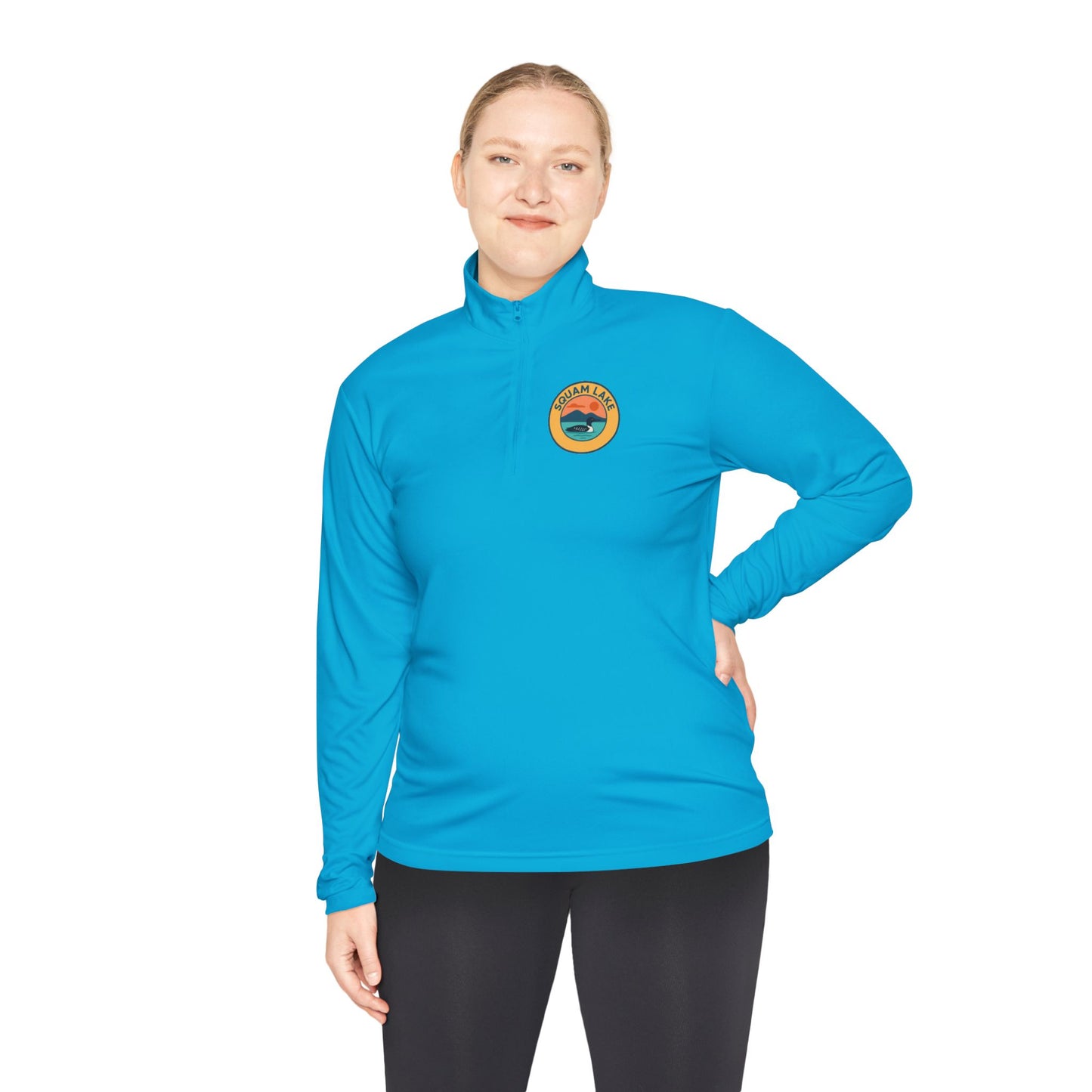 Cozy Unisex Quarter-Zip Pullover, Lake Apparel, Outdoor Gear, Relaxed Fit Layering, Gift for Nature Lovers