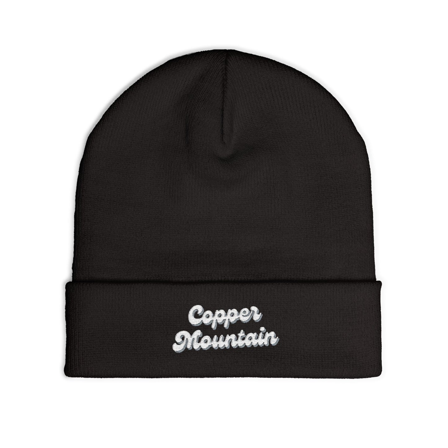 Copper Mountain Cozy Embroidered Knit Beanie | Winter Hat, Casual Fashion Accessory, Gift for Him/Her, Cozy Style, Outdoor Wear