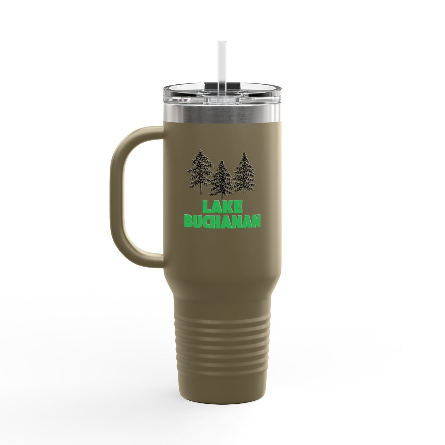 Lake Buchanan Insulated Travel Mug, 40oz - Perfect for Camping, Road Trips, Gifts, Outdoor Adventures, Summer Fun