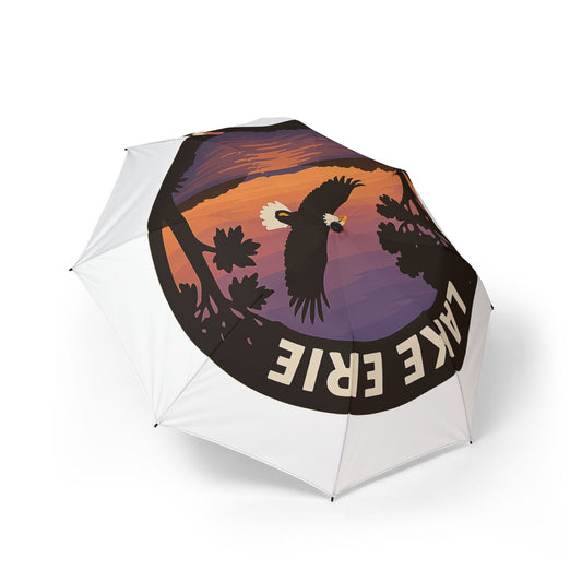 Lake Erie Semi-Automatic Foldable Umbrella, Travel Umbrella, Outdoor Gear, Gifts for Nature Lovers, Rainy Day Essential