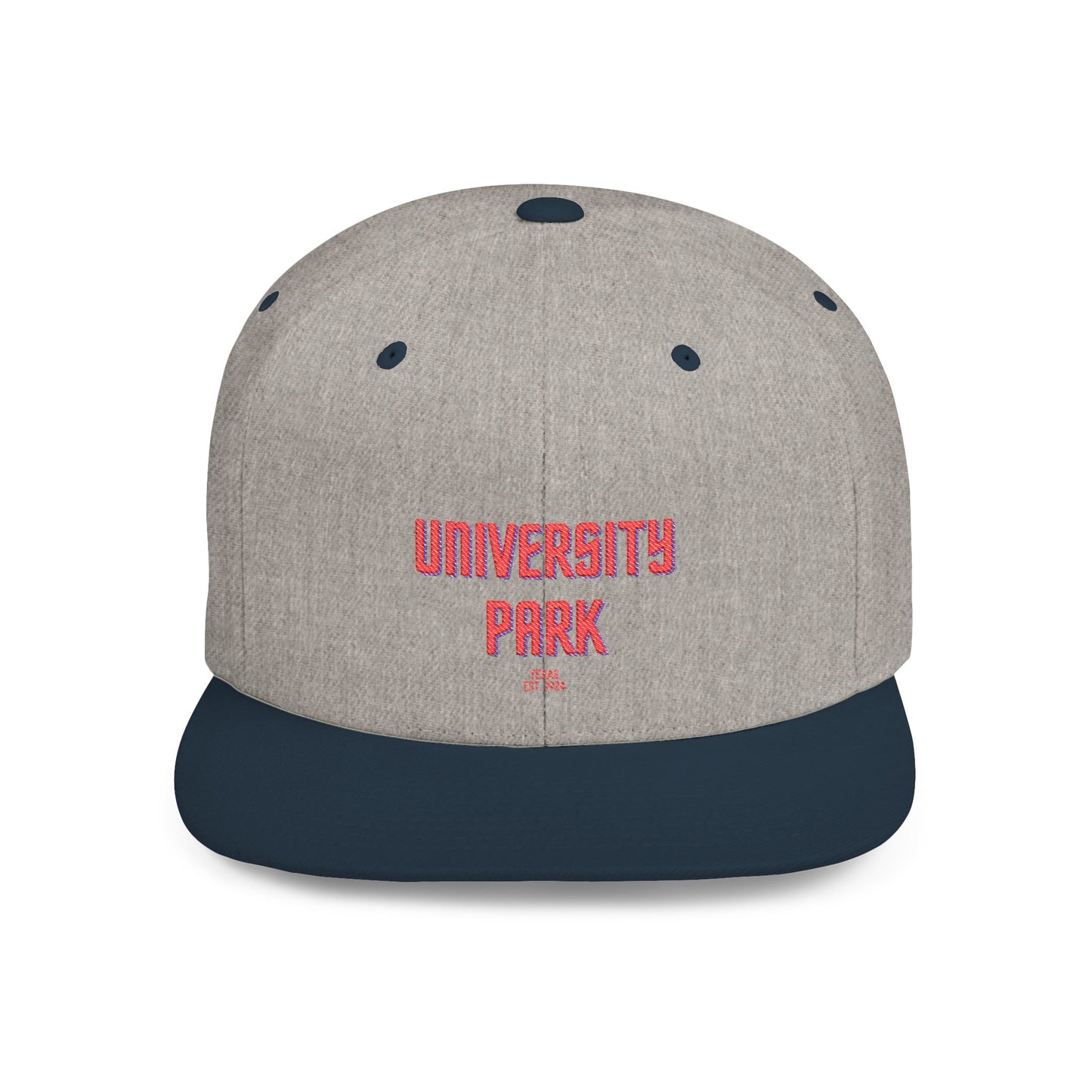 University Park Stylish Flat Bill Snapback Hat with Design, Perfect for Casual Outings, Streetwear, Gifts, Festivals, Everyday Wear