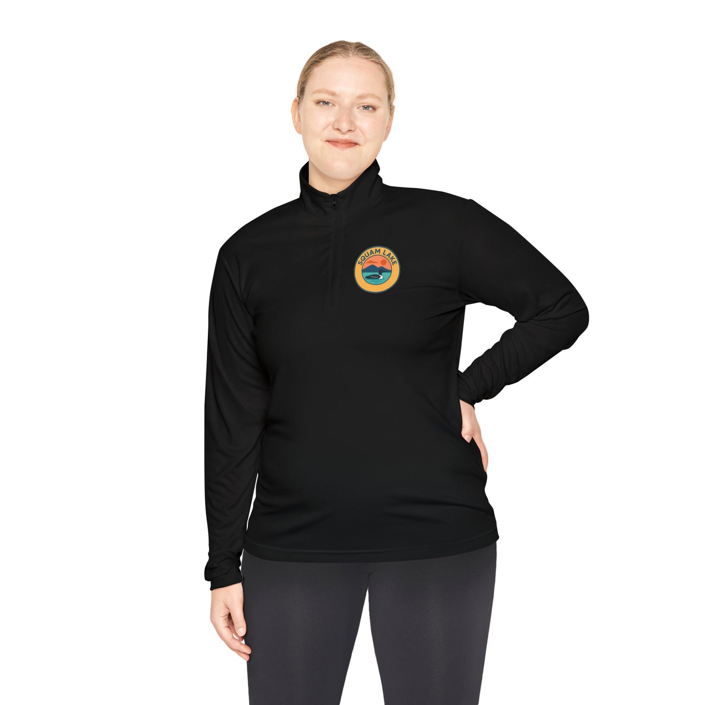 Cozy Unisex Quarter-Zip Pullover, Lake Apparel, Outdoor Gear, Relaxed Fit Layering, Gift for Nature Lovers