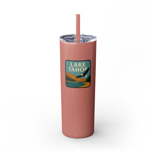 Lake Tahoe Skinny Tumbler - 20oz Travel Mug, Eco-Friendly Drinkware for Adventurers, Ideal for Camping, Picnics, and Daily Hydration