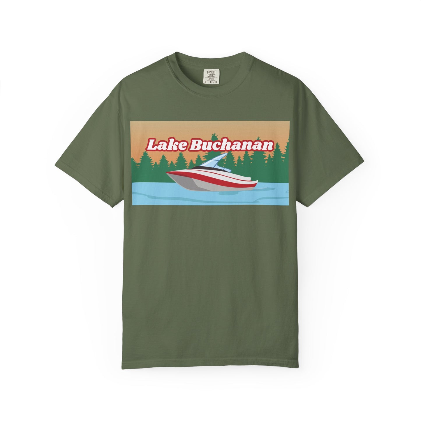 Lake Buchanan Relaxed Unisex T-Shirt, Summer Vibes Tee, Outdoor Adventure Shirt, Lake Life Apparel, Gift for Nature Lovers, Vacation Wear