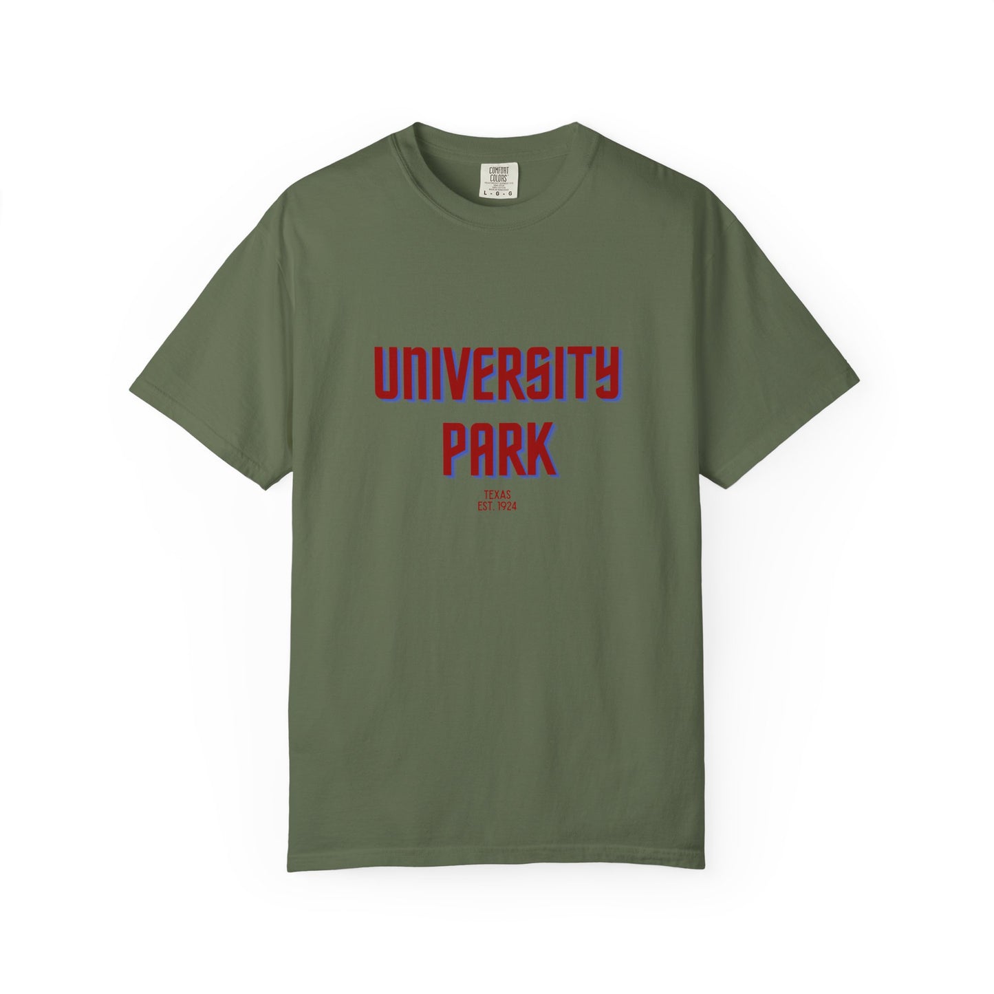 University Park Garment-Dyed Unisex T-Shirt, Casual Tee, Vintage Style Shirt, Everyday Wear, Birthday Gift, Unique Apparel