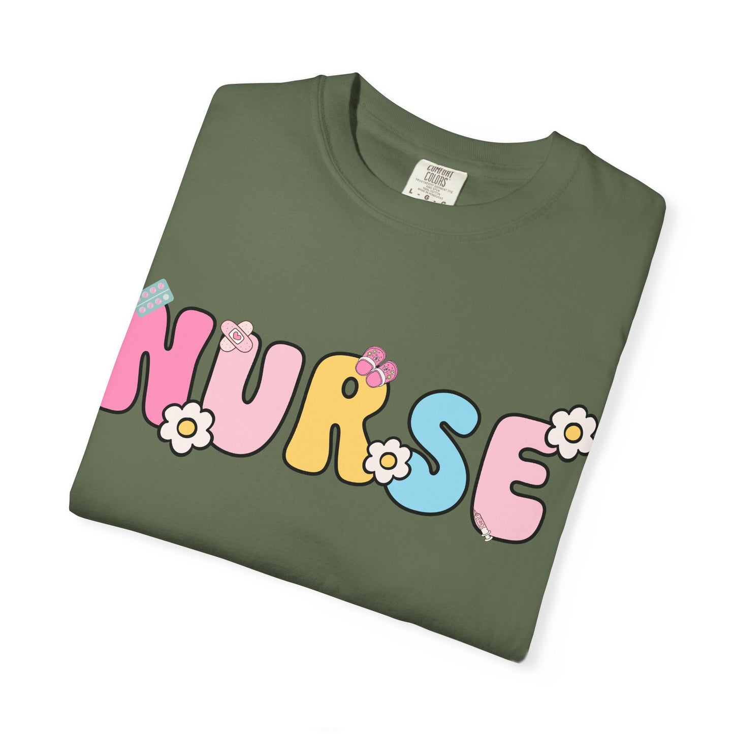 Playful Nurse T-Shirt - Fun Gift for Healthcare Workers, Floral Design, Birthday Present, Nurse Appreciation Week, Casual Wear