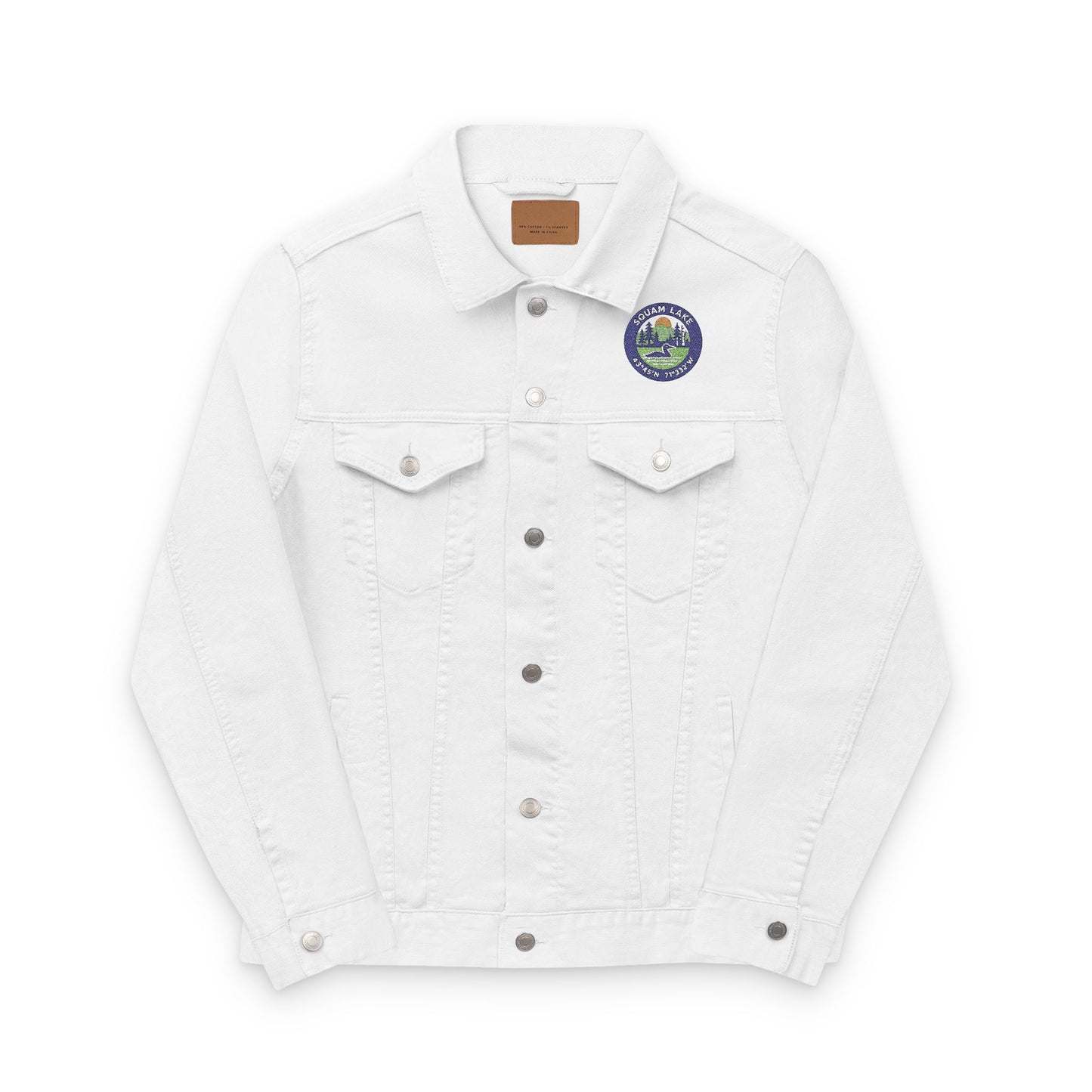 Unisex Embroidered Denim Jacket - Trendy Fall Fashion, Casual Layering, Everyday Wear, Stylish Gift, Unique Statement Piece