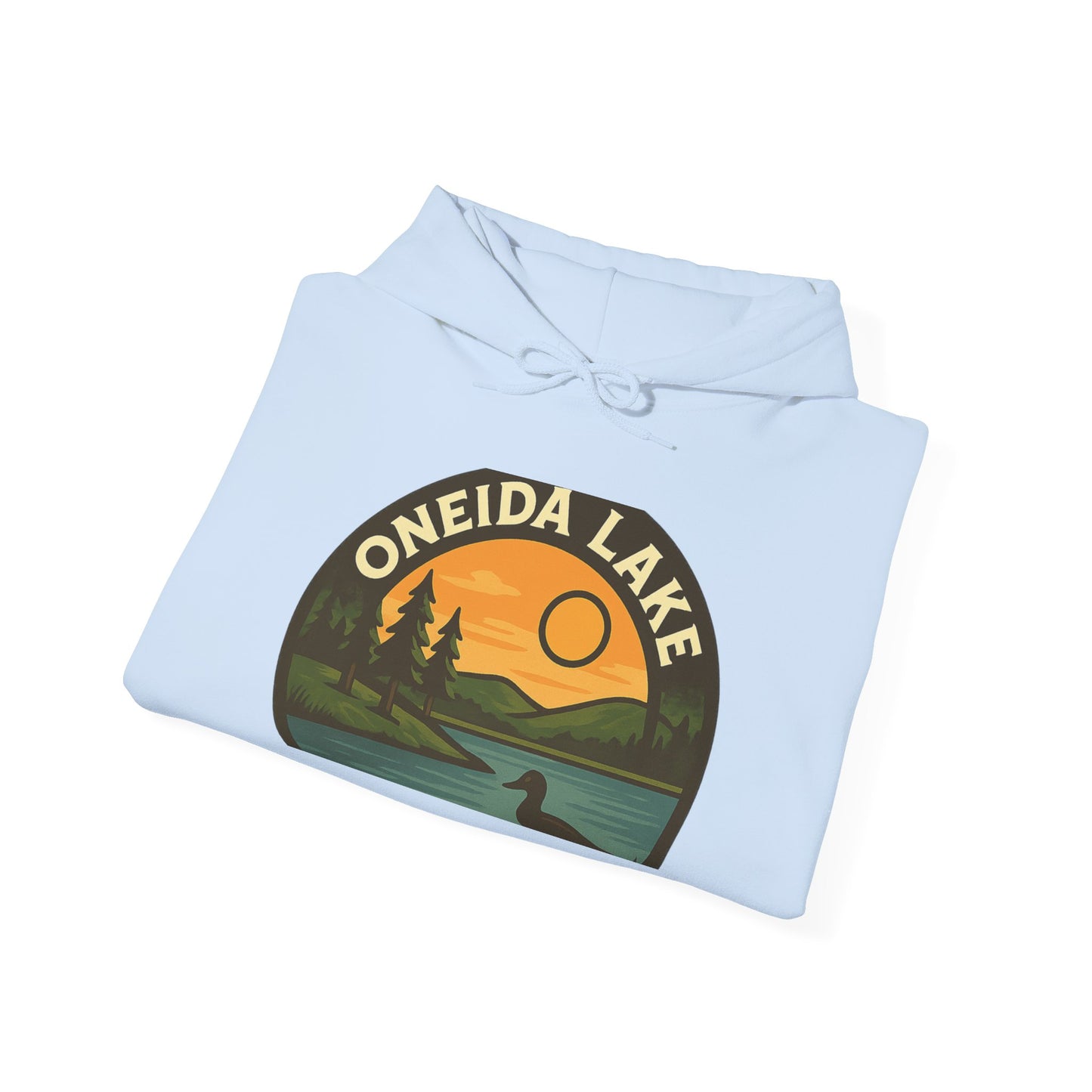 Oneida Lake Hoodie, Cozy Casual Wear, Unisex Sweatshirt, Lake Lover Gift, Outdoor Adventure Apparel, Summer Retreat Fashion