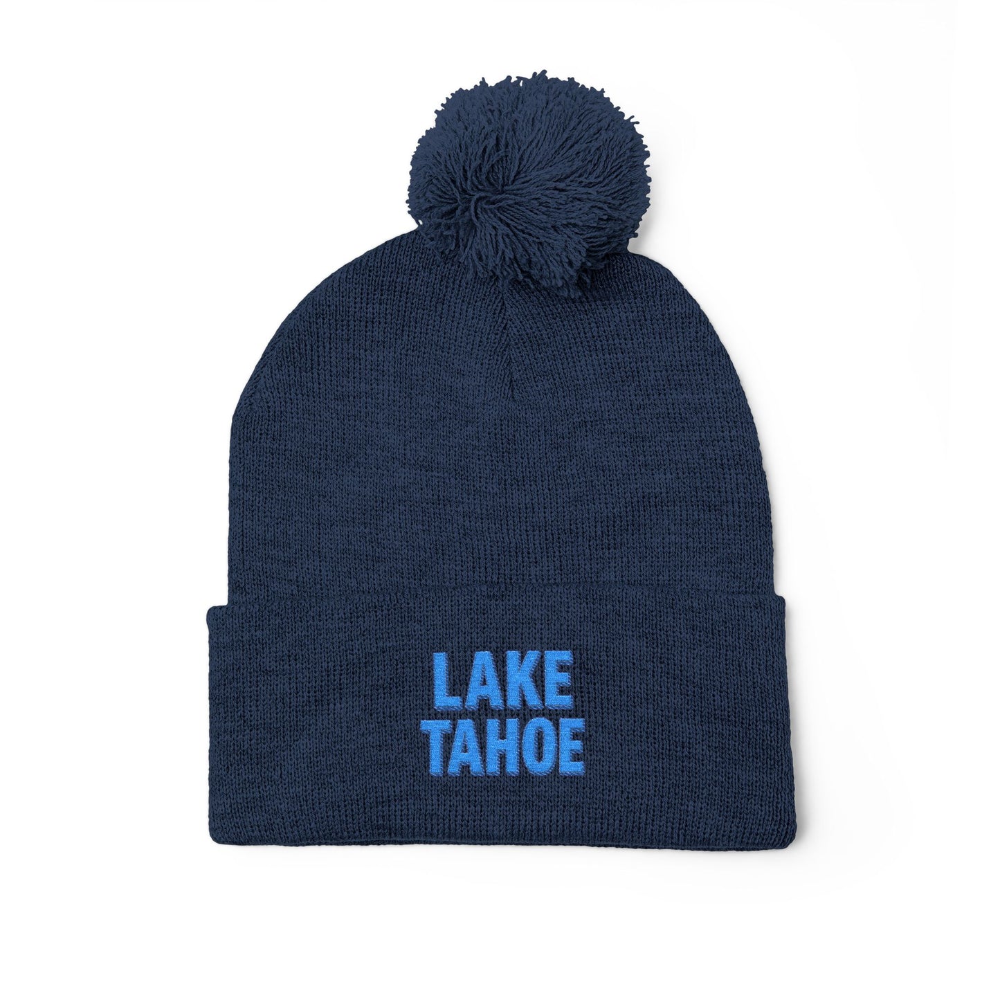 Lake Tahoe Pom-Pom Knit Cap (Embroidery)