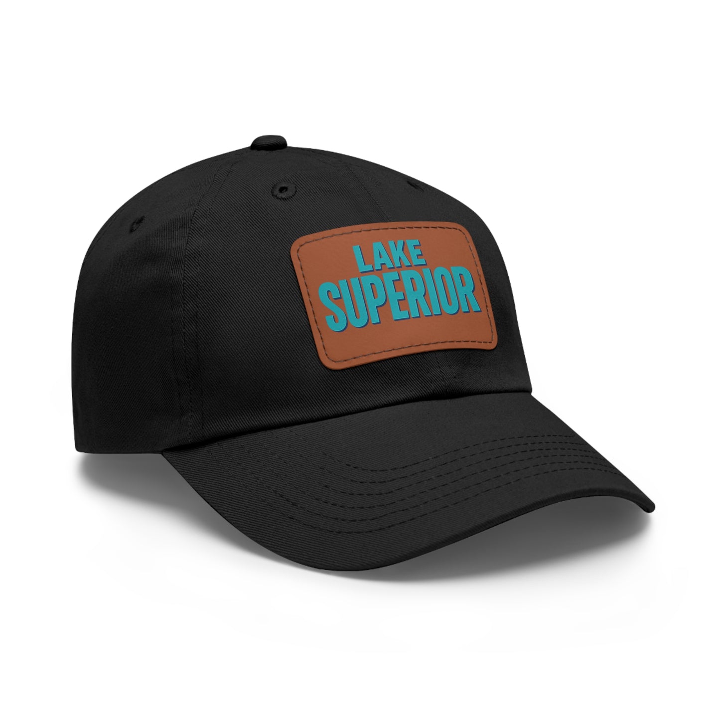 Lake Superior Dad Hat with Leather Patch (Rectangle)