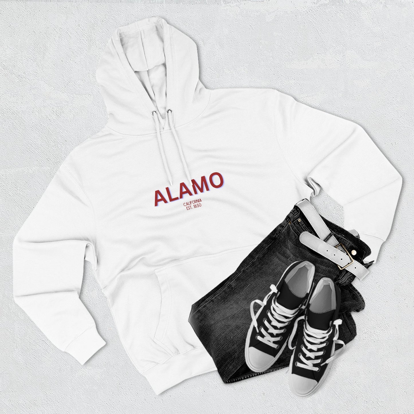 Alamo Fleece Hoodie, Casual Sweatshirt, Cozy Layering Piece, Perfect Gift for All Occasions, Stylish Streetwear