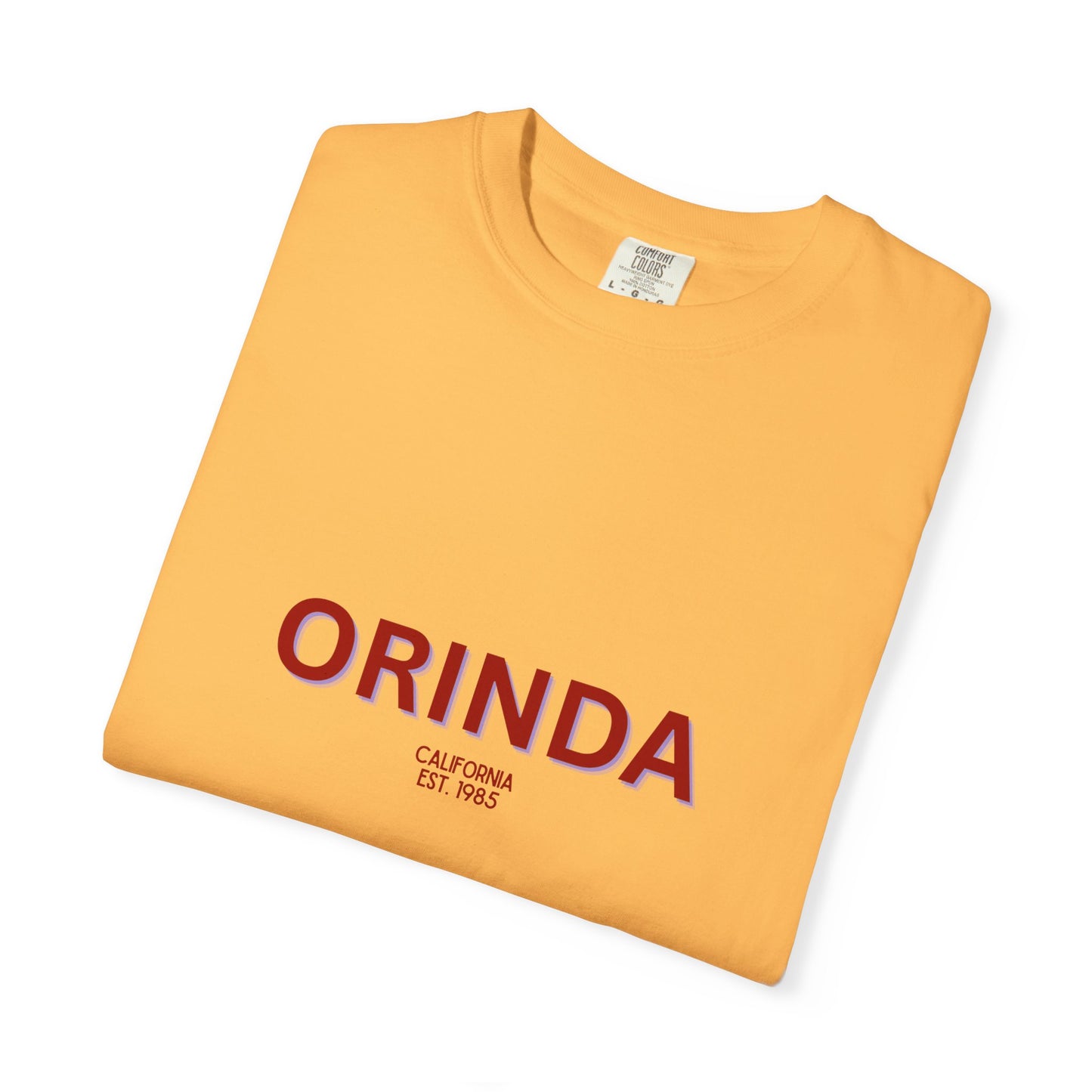 Orinda Garment-Dyed Unisex T-Shirt, Casual Tee, Vintage Style Shirt, Everyday Wear, Birthday Gift, Unique Apparel