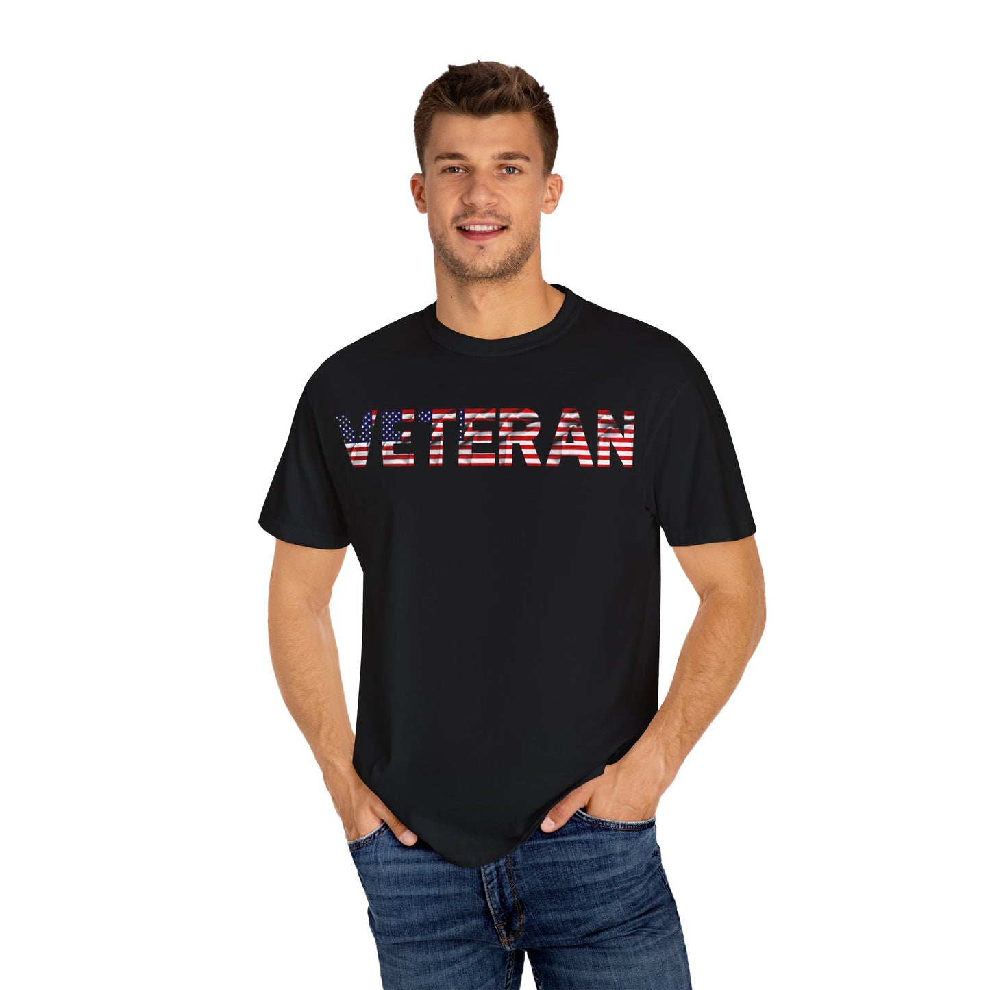Veteran Pride Garment-Dyed T-Shirt for Unisex, Casual Wear, Memorial Day, Veteran's Day, Patriotic Apparel, Gift for Veterans