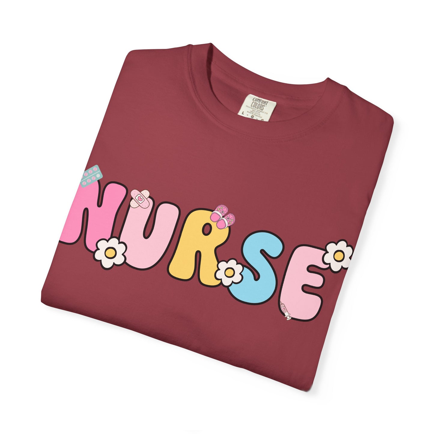 Playful Nurse T-Shirt - Fun Gift for Healthcare Workers, Floral Design, Birthday Present, Nurse Appreciation Week, Casual Wear