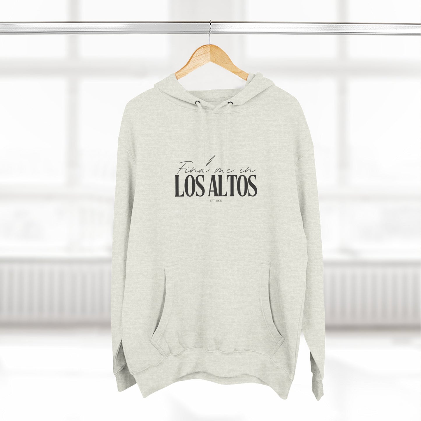 Los Altos Stylish Three-Panel Fleece Hoodie for Everyday Comfort, Personalized Gift, Casual Wear, Unisex Hoodie, Cozy Fashion