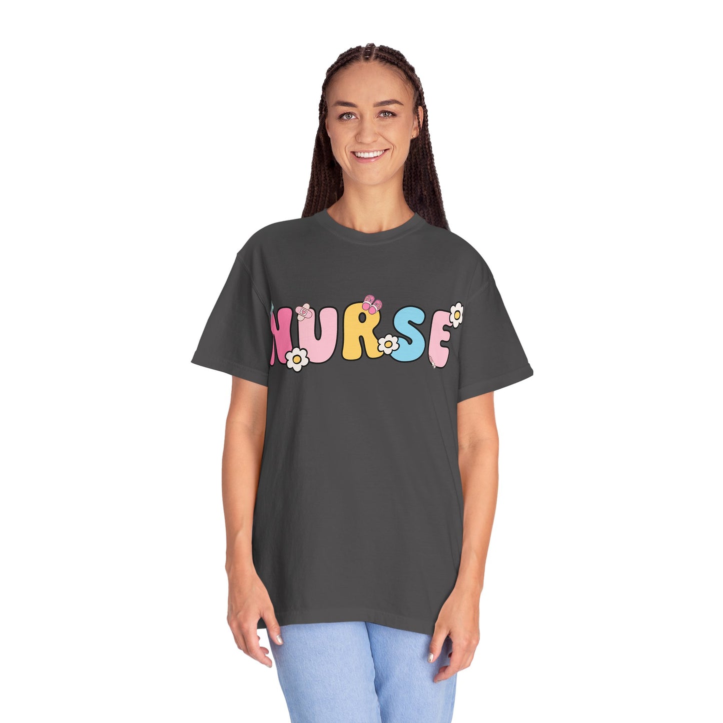 Playful Nurse T-Shirt - Fun Gift for Healthcare Workers, Floral Design, Birthday Present, Nurse Appreciation Week, Casual Wear