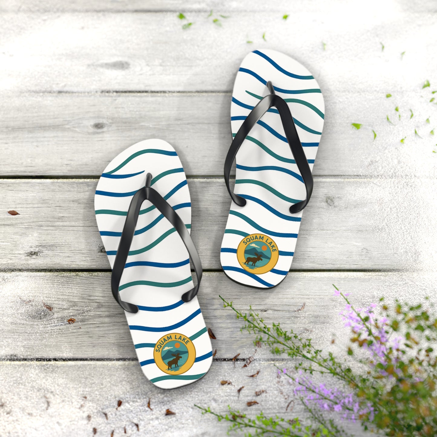 Beachy Vibes Flip Flops - Summer Sandals, Poolside Footwear, Vacation Essentials, Casual Summer Shoes, Beach Accessories