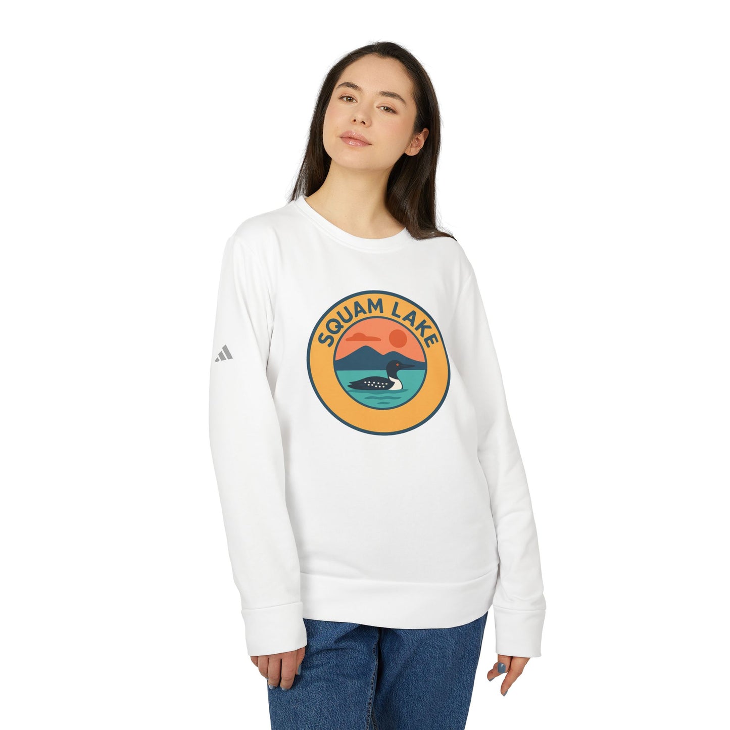 Cozy Outdoor Sweatshirt for Nature Lovers, Unisex Crewneck, Perfect for Hiking, Camping, or Relaxing at Home, Squam Lake Design