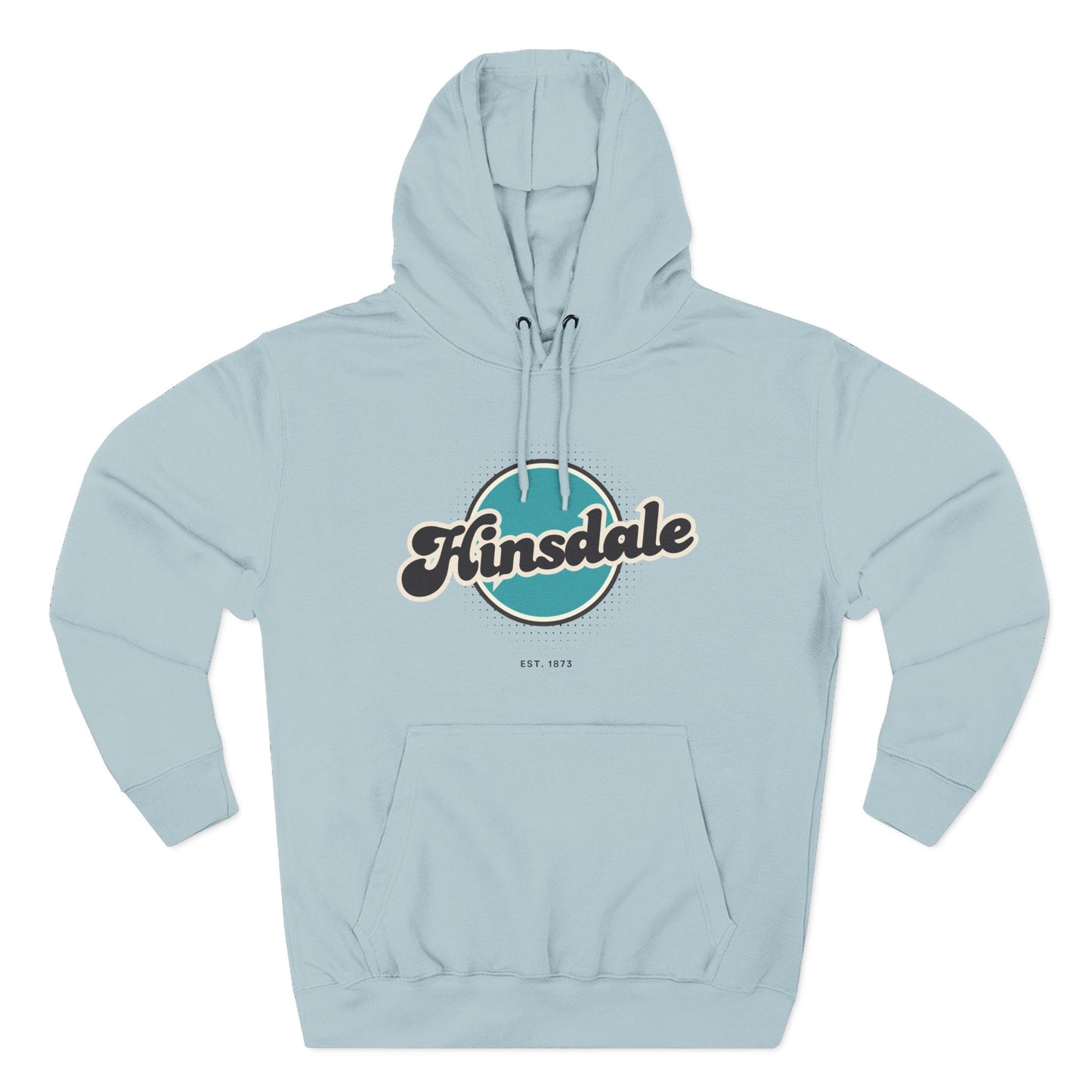 Hinsdale Retro Vibe Hoodie for Casual Days, Streetwear, Unisex Gift, Cozy Layering Apparel