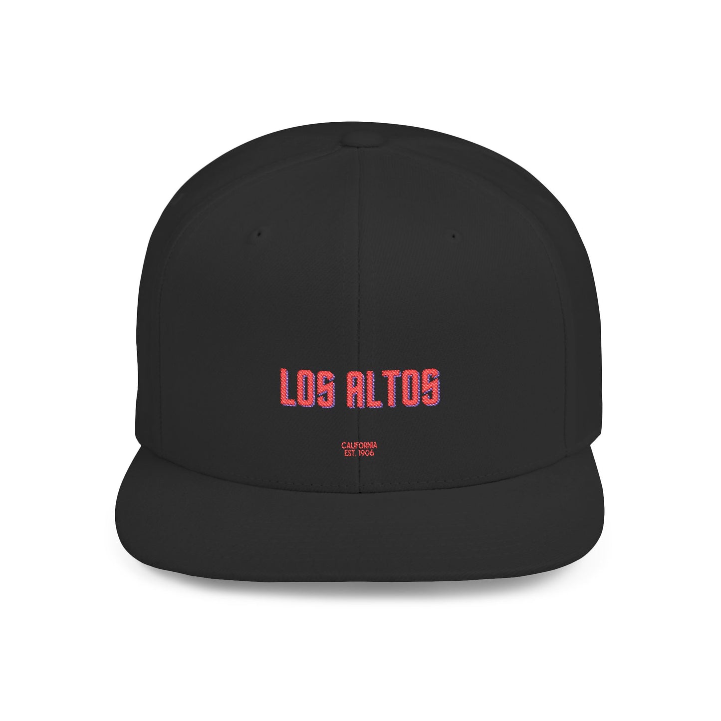 Los Altos Stylish Flat Bill Snapback Hat with Design, Perfect for Casual Outings, Streetwear, Gifts, Festivals, Everyday Wear
