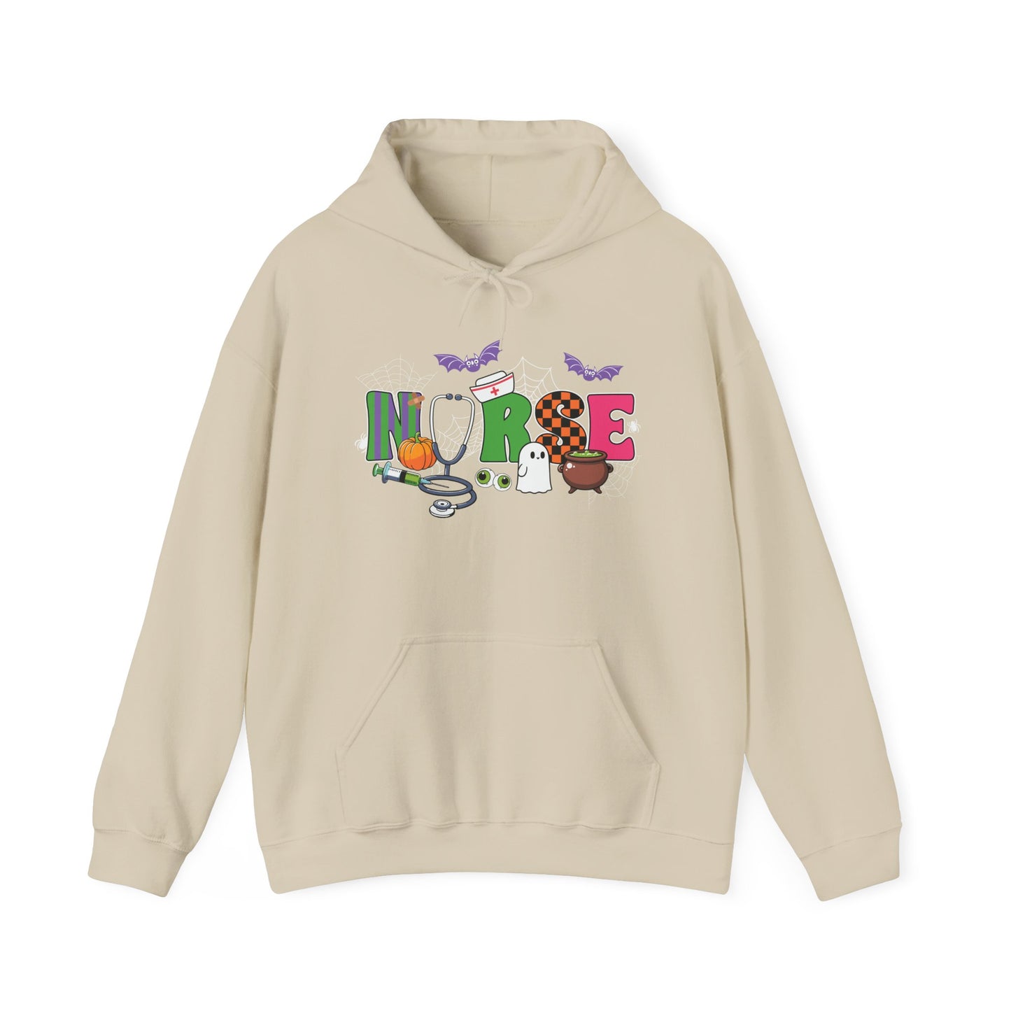 Nurse Whimsical Halloween Hooded Sweatshirt, Fall Fashion, Cozy Sweater Gift, Unisex Hoodie, Halloween Apparel