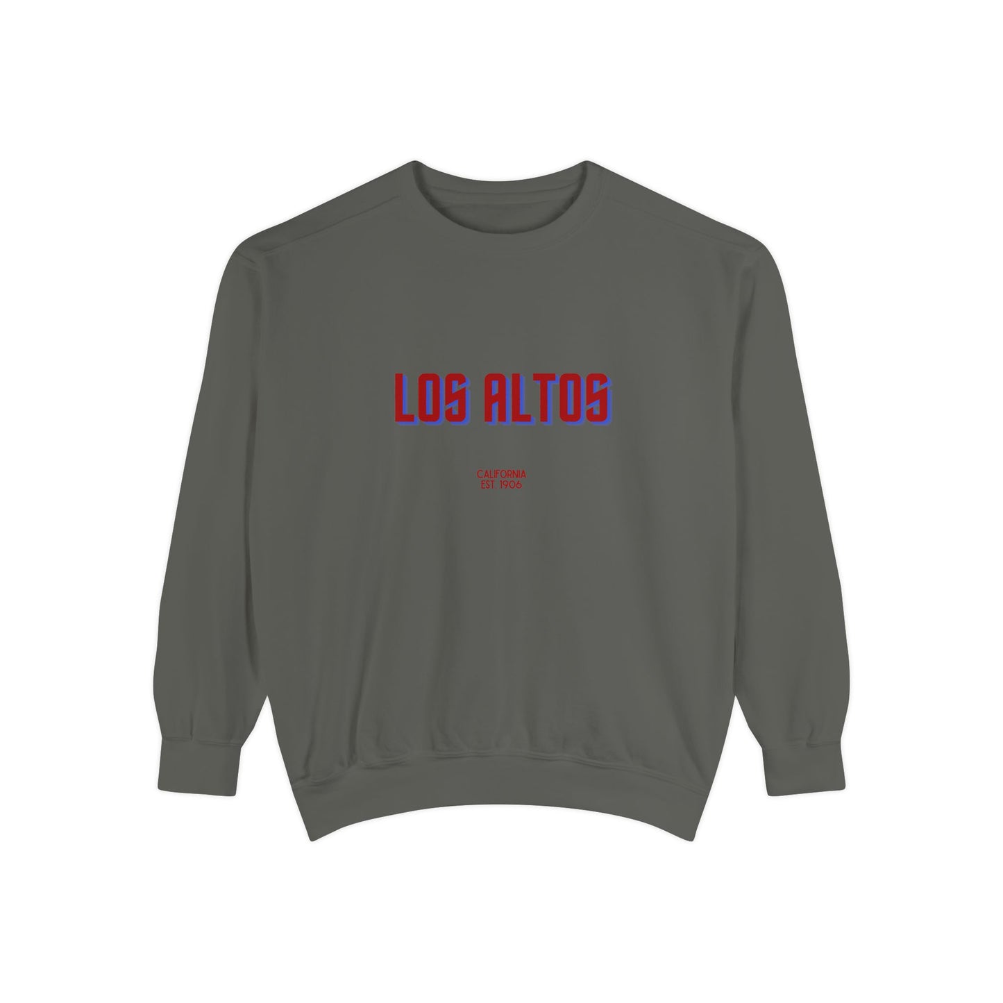 Los Altos Unisex Garment-Dyed Sweatshirt | Cozy Fashion, Perfect for Casual Outings, Gifts, Fall & Winter Style, Everyday Comfort