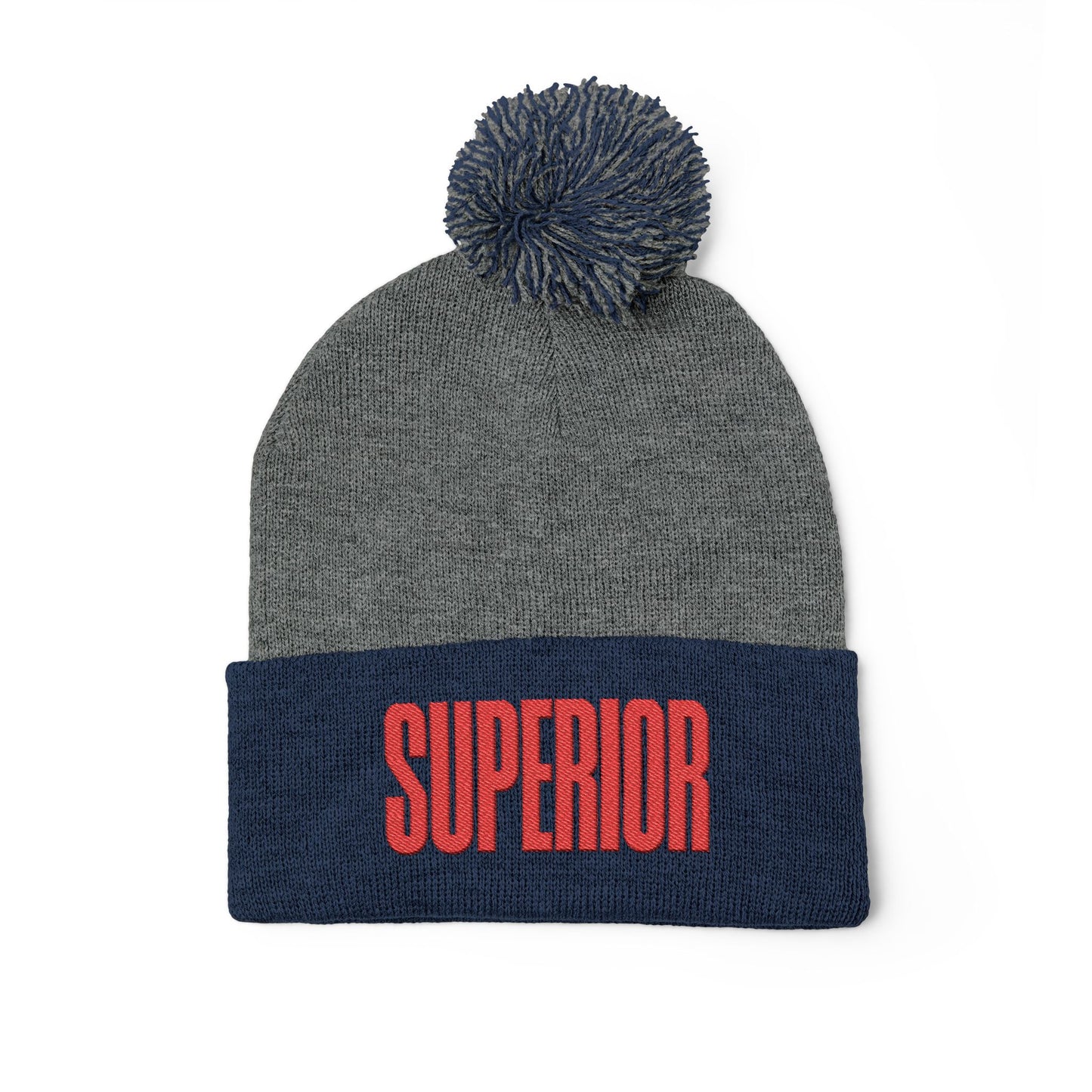 Lake Superior Pom-Pom Knit Cap (Embroidery)