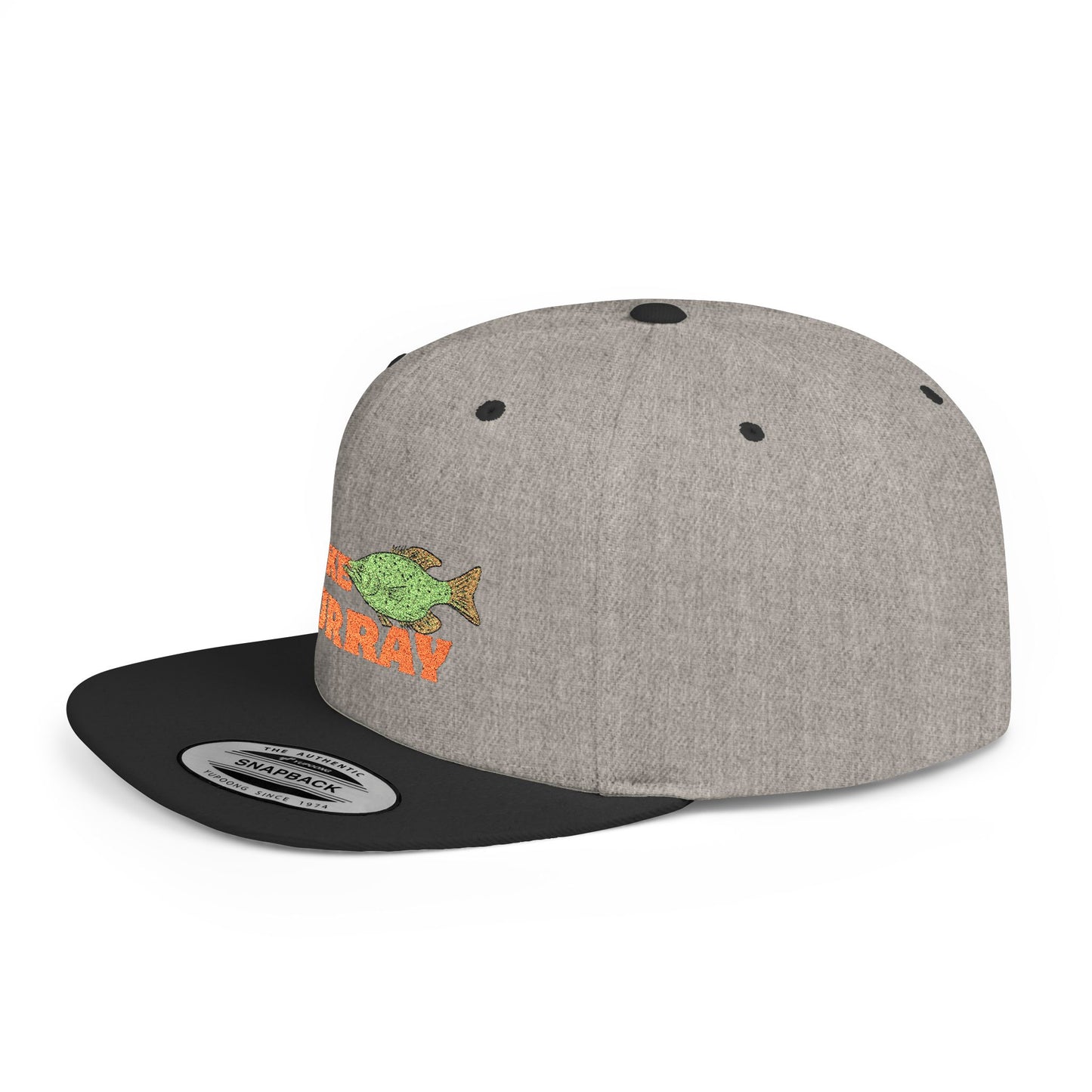 Lake Murray Fish Flat Bill Snapback Hat, Fishing Cap, Outdoor Gear, Lake House Gift, Summer Accessories, Stylish Headwear