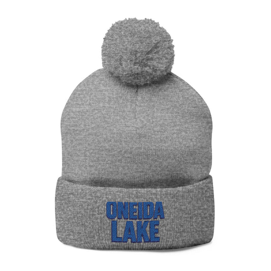 Oneida Lake Pom-Pom Knit Cap (Embroidery)