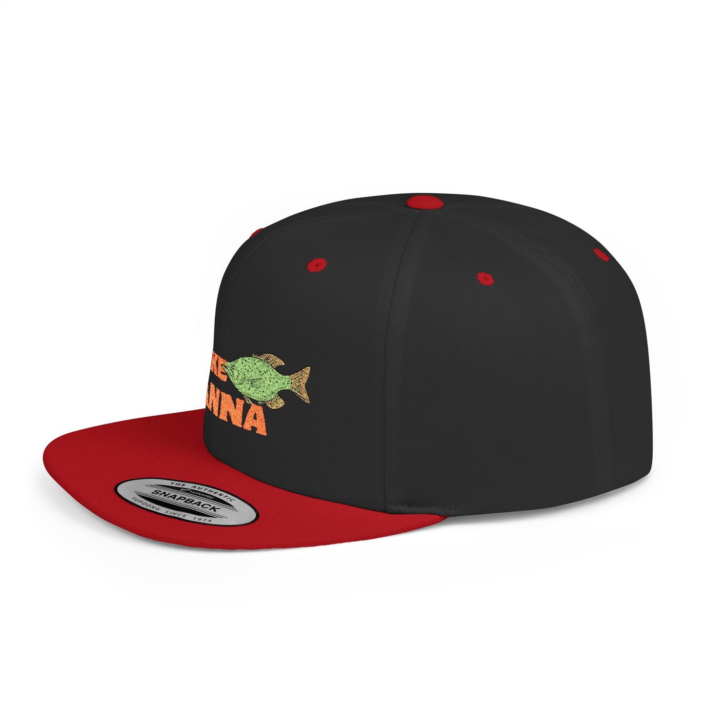 Lake Anna Fish Flat Bill Snapback Hat, Fishing Cap, Outdoor Gear, Lake House Gift, Summer Accessories, Stylish Headwear