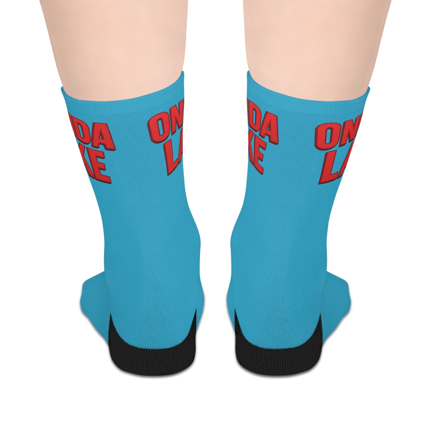 Oneida Lake Cool Casual Mid-length Socks | Fun Lifestyle Gift, Quirky Fashion Accessory, Unique Socks for Everyday Wear
