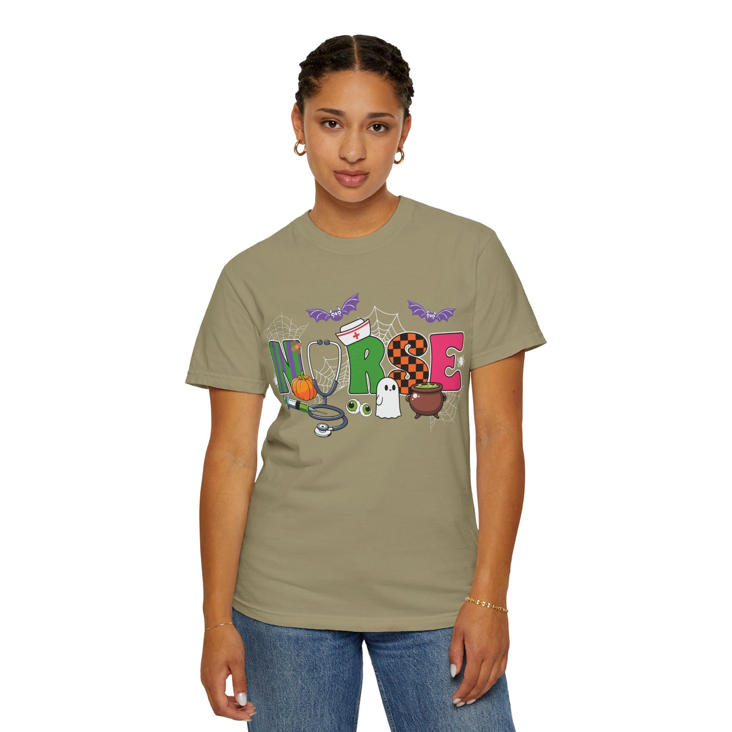 Halloween Nurse T-Shirt, Cute Nurse Shirt, Unisex Halloween Tee, Gift for Nurses, Spooky Nursing Apparel, Funny Healthcare Shirt