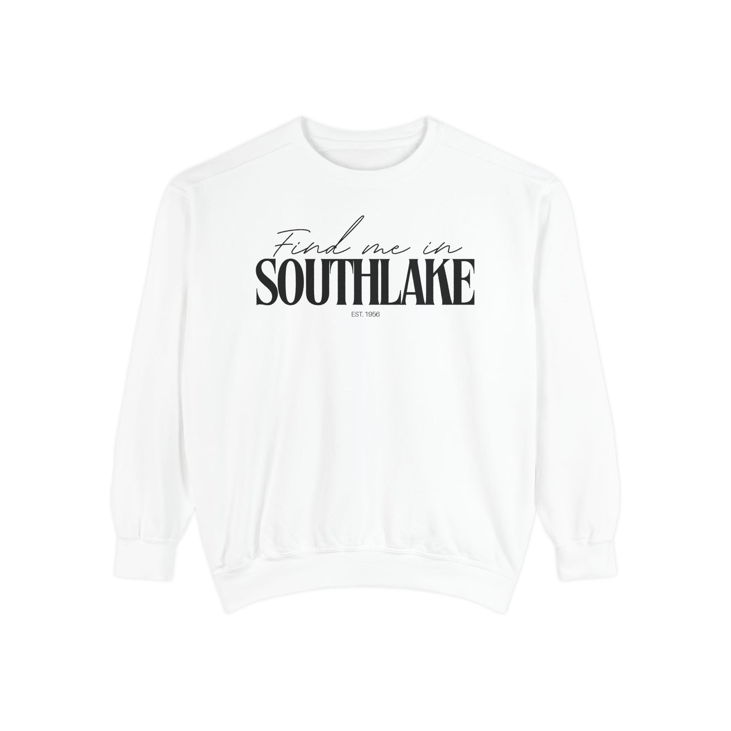 Southlake Cozy Sweatshirt, Unisex Garment-Dyed Crew, Casual Wear, Gift for Friends, Fall Fashion, Lounge Style
