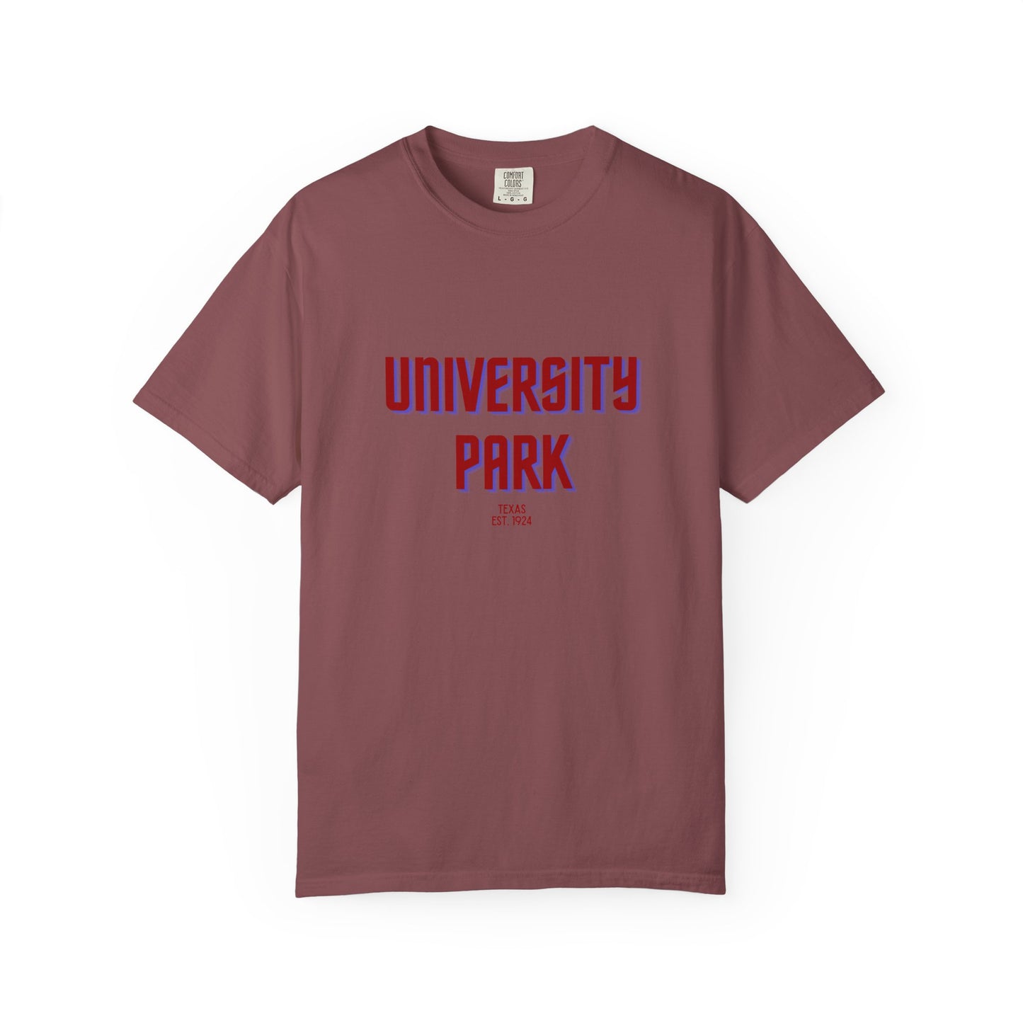 University Park Garment-Dyed Unisex T-Shirt, Casual Tee, Vintage Style Shirt, Everyday Wear, Birthday Gift, Unique Apparel