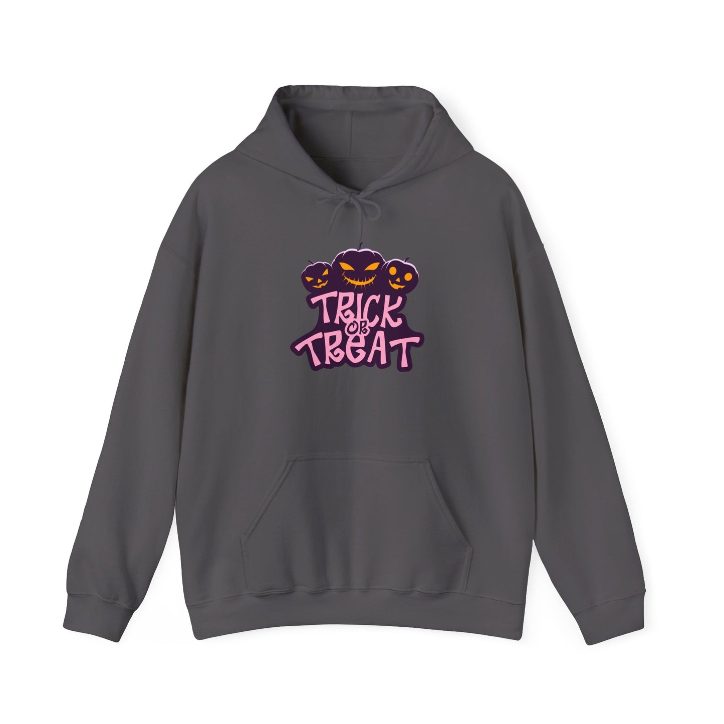 Halloween Trick or Treat Hoodie, Cozy Unisex Sweatshirt, Perfect for Fall Celebrations, Spooky Season Apparel, Gift for Halloween Lovers