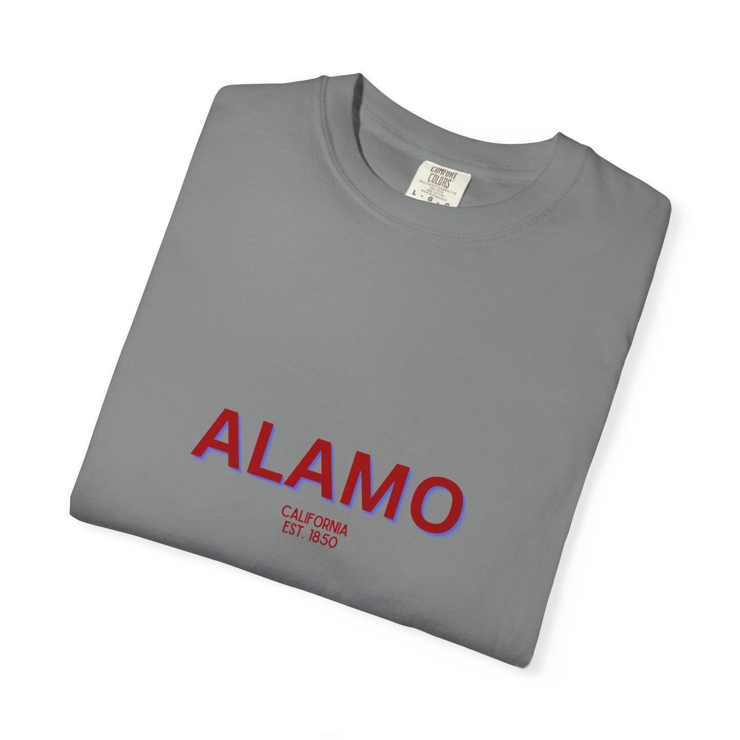Alamo Garment-Dyed Unisex T-Shirt, Casual Tee, Vintage Style Shirt, Everyday Wear, Birthday Gift, Unique Apparel
