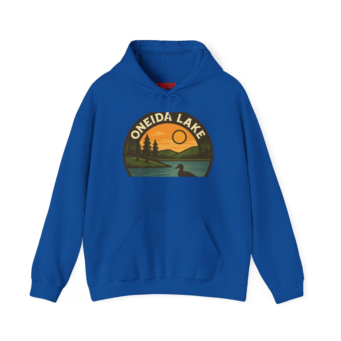 Oneida Lake Hoodie, Cozy Casual Wear, Unisex Sweatshirt, Lake Lover Gift, Outdoor Adventure Apparel, Summer Retreat Fashion