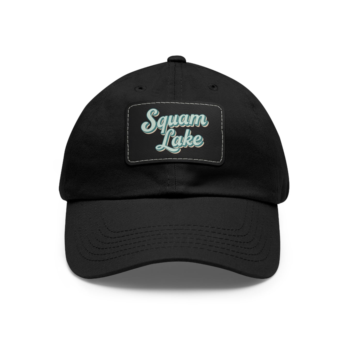 Squam Lake Dad Hat with Leather Patch (Rectangle)