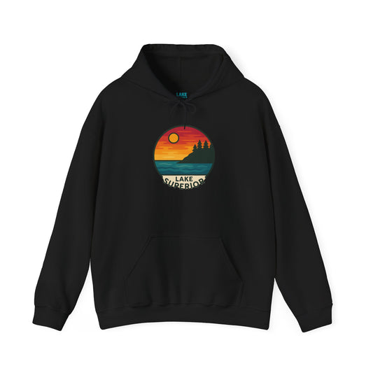 Lake Superior Hoodie, Cozy Casual Wear, Unisex Sweatshirt, Lake Lover Gift, Outdoor Adventure Apparel, Summer Retreat Fashion