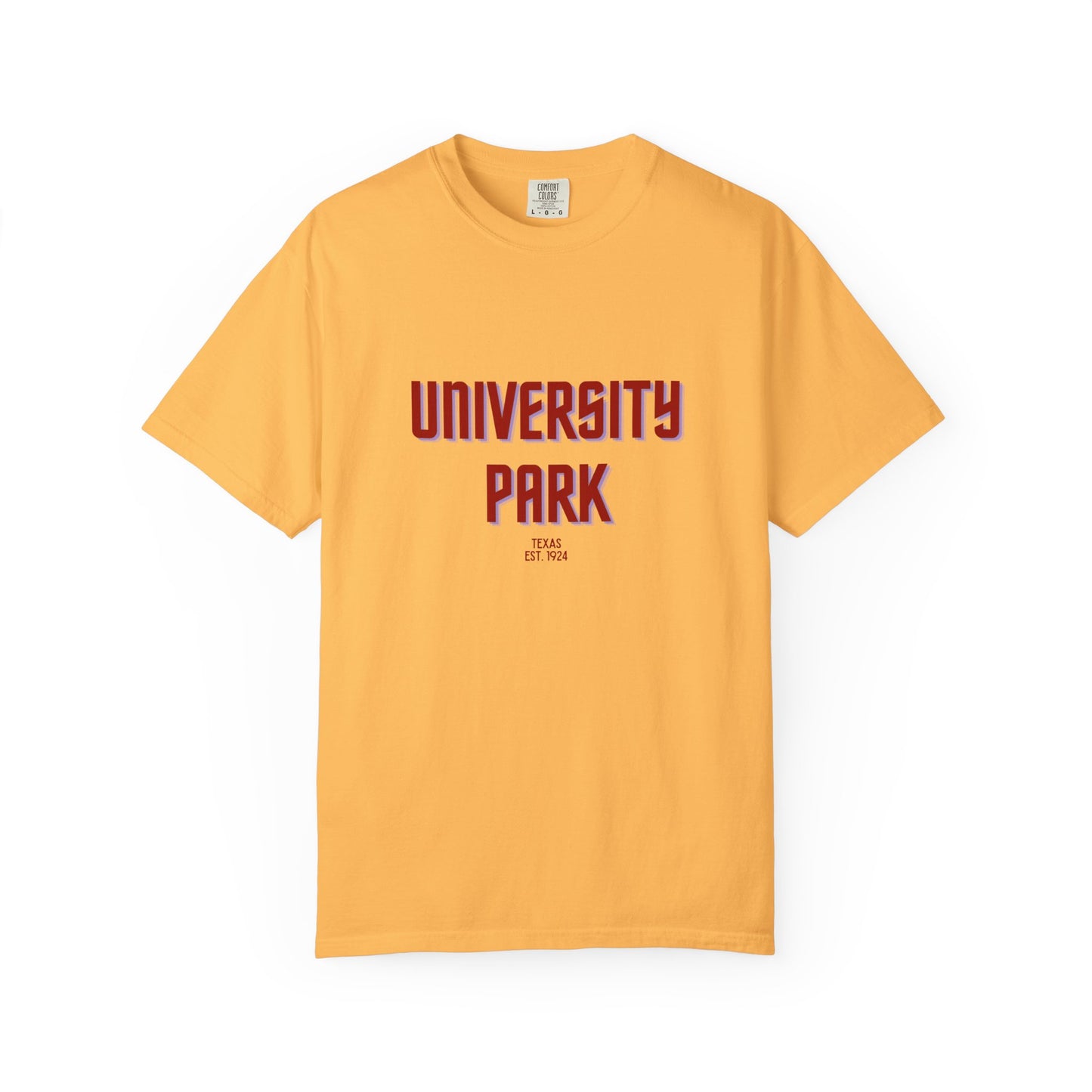 University Park Garment-Dyed Unisex T-Shirt, Casual Tee, Vintage Style Shirt, Everyday Wear, Birthday Gift, Unique Apparel