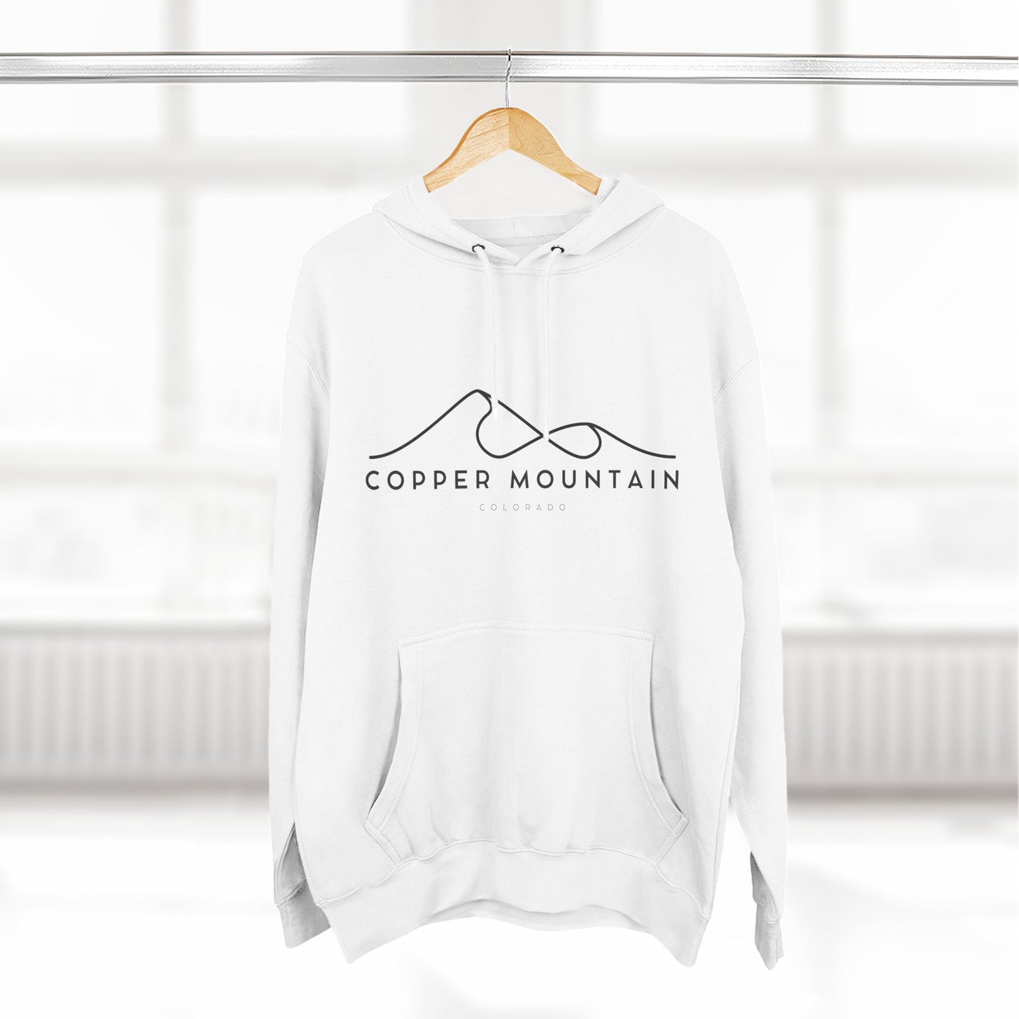 Copper Mountain Stylish Three-Panel Fleece Hoodie for Cozy Days, Casual Wear, Warm Layering, Gift for Him or Her