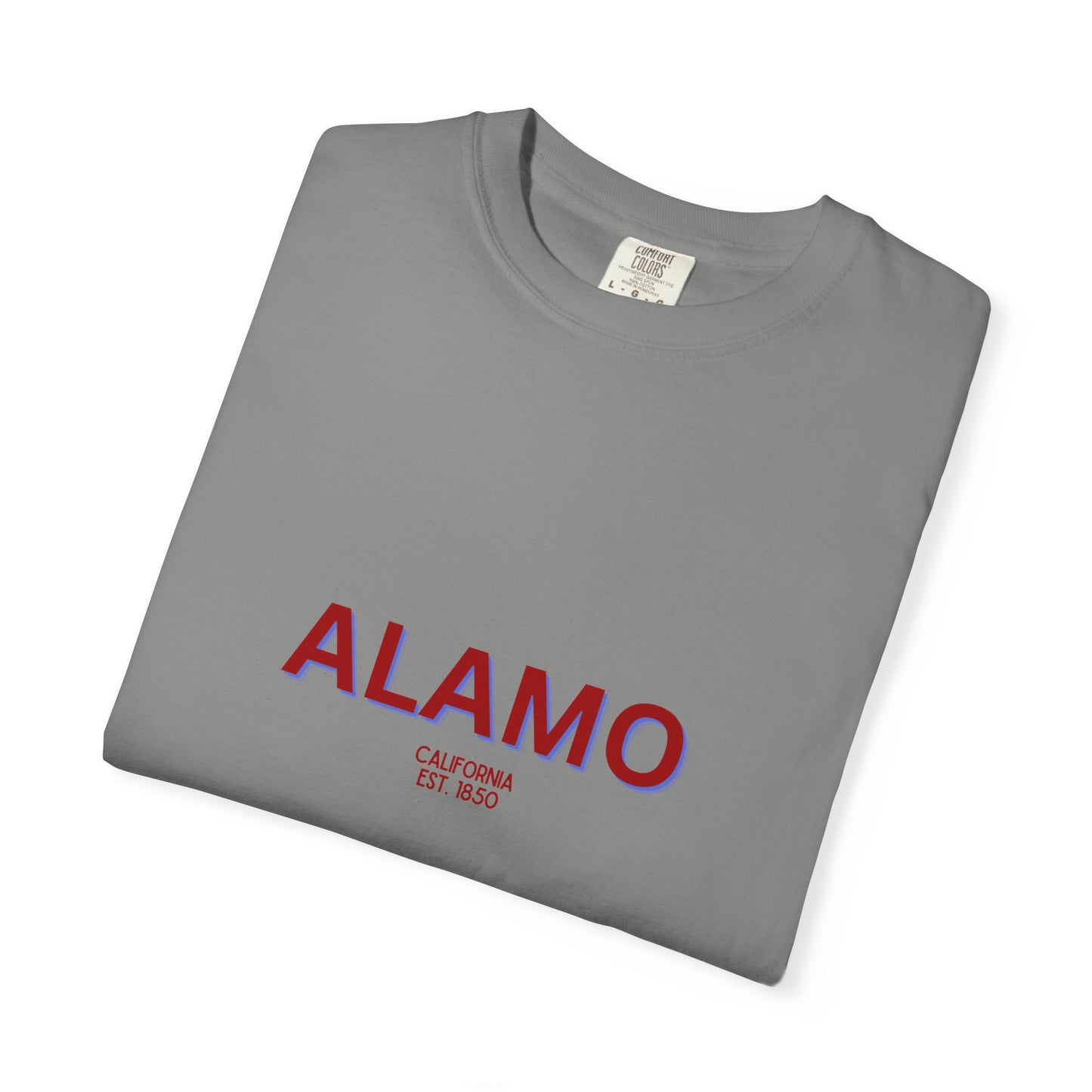 Alamo Garment-Dyed Unisex T-Shirt, Casual Tee, Vintage Style Shirt, Everyday Wear, Birthday Gift, Unique Apparel