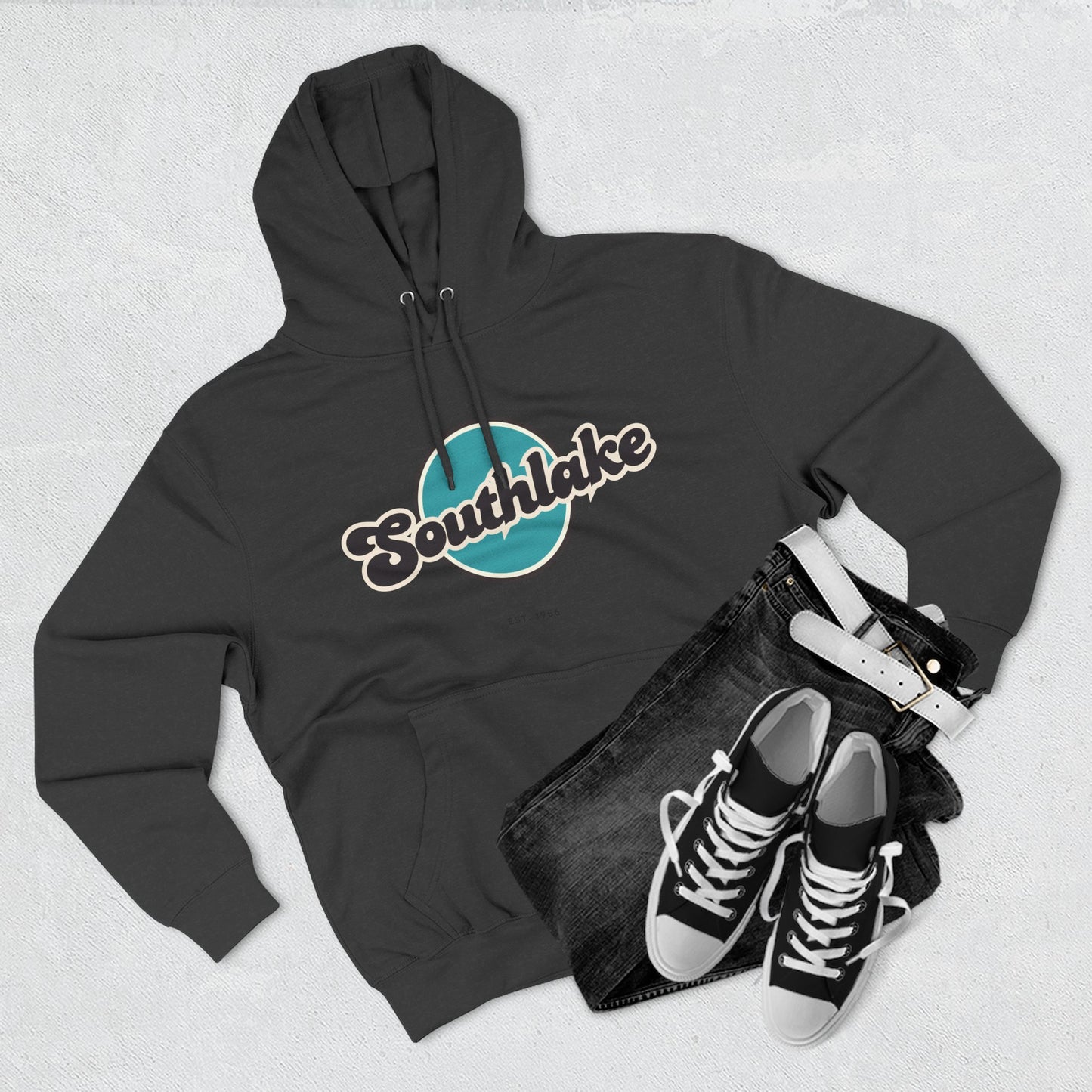 Southlake Retro Vibe Hoodie for Casual Days, Streetwear, Unisex Gift, Cozy Layering Apparel