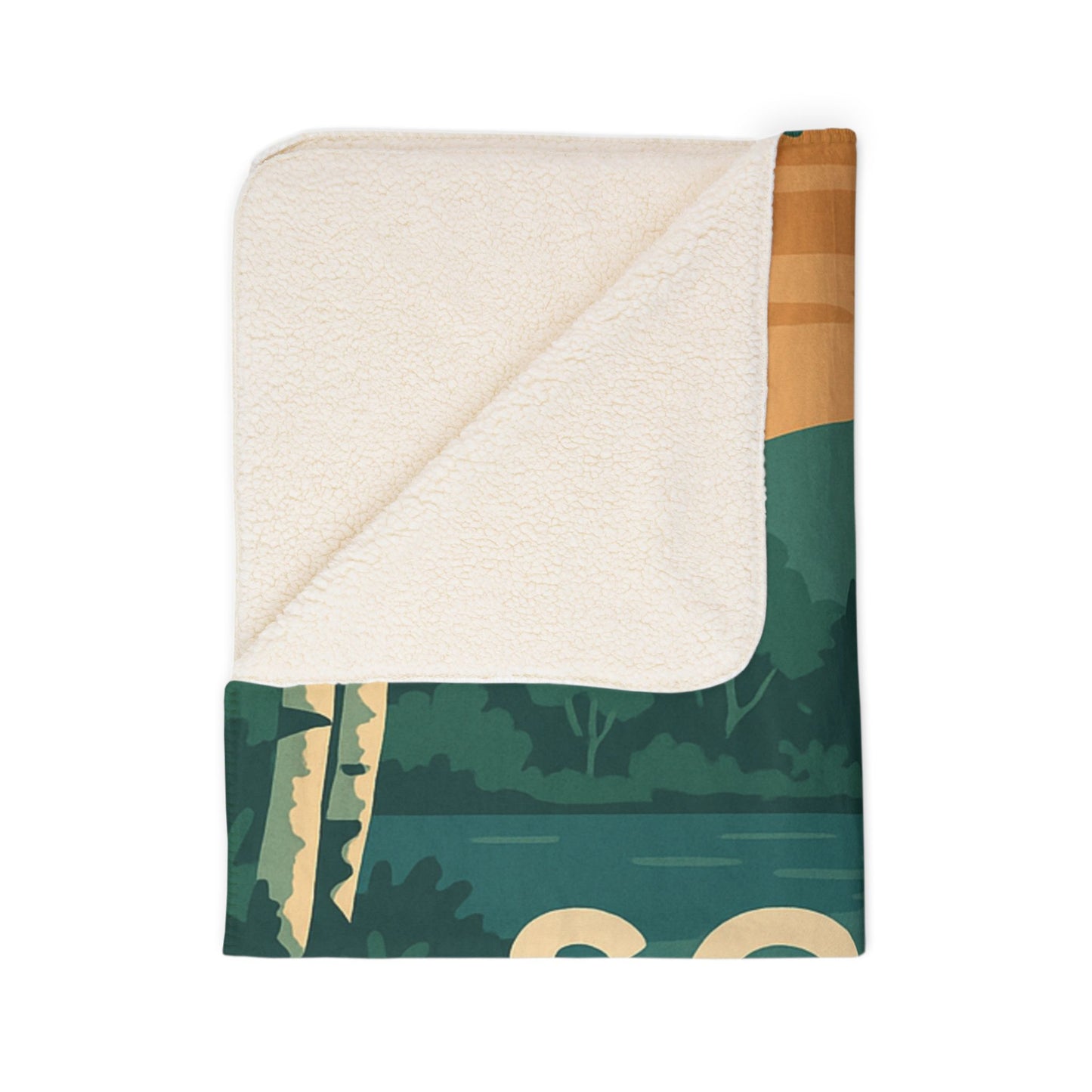 Squam Lake Fleece Sherpa Blanket