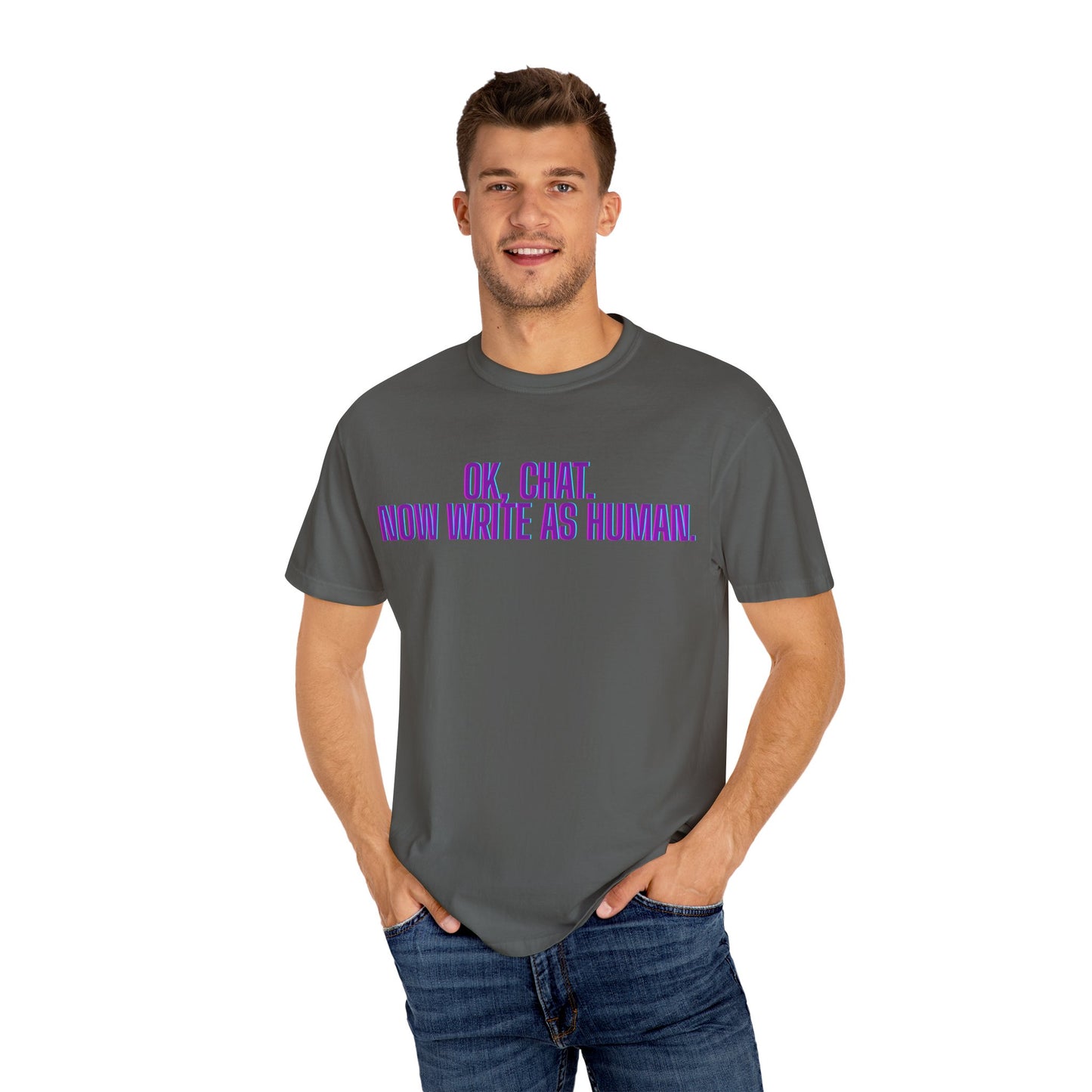 Chat Human Mode - Unisex Motivational T-Shirt, Casual Comfort Tee, Gift for Writers, Chat Enthusiasts, Modern Graphic Tee, Everyday Wear